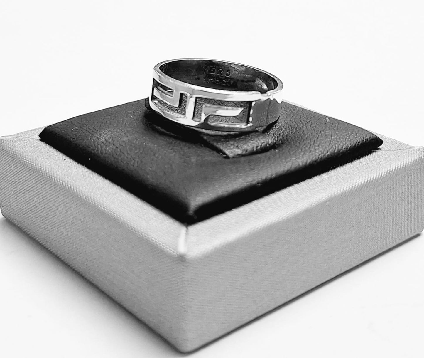 ANILLO GRECAS EN PLATA LEY 925