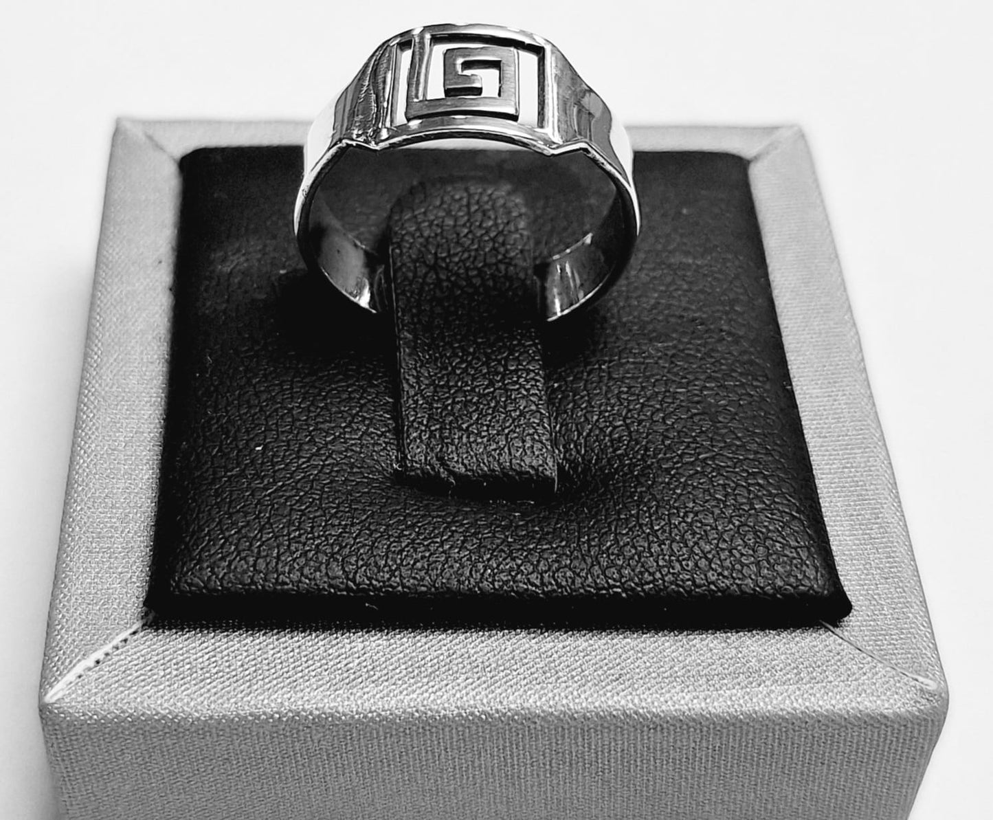 ANILLO GRECAS EN PLATA LEY 925