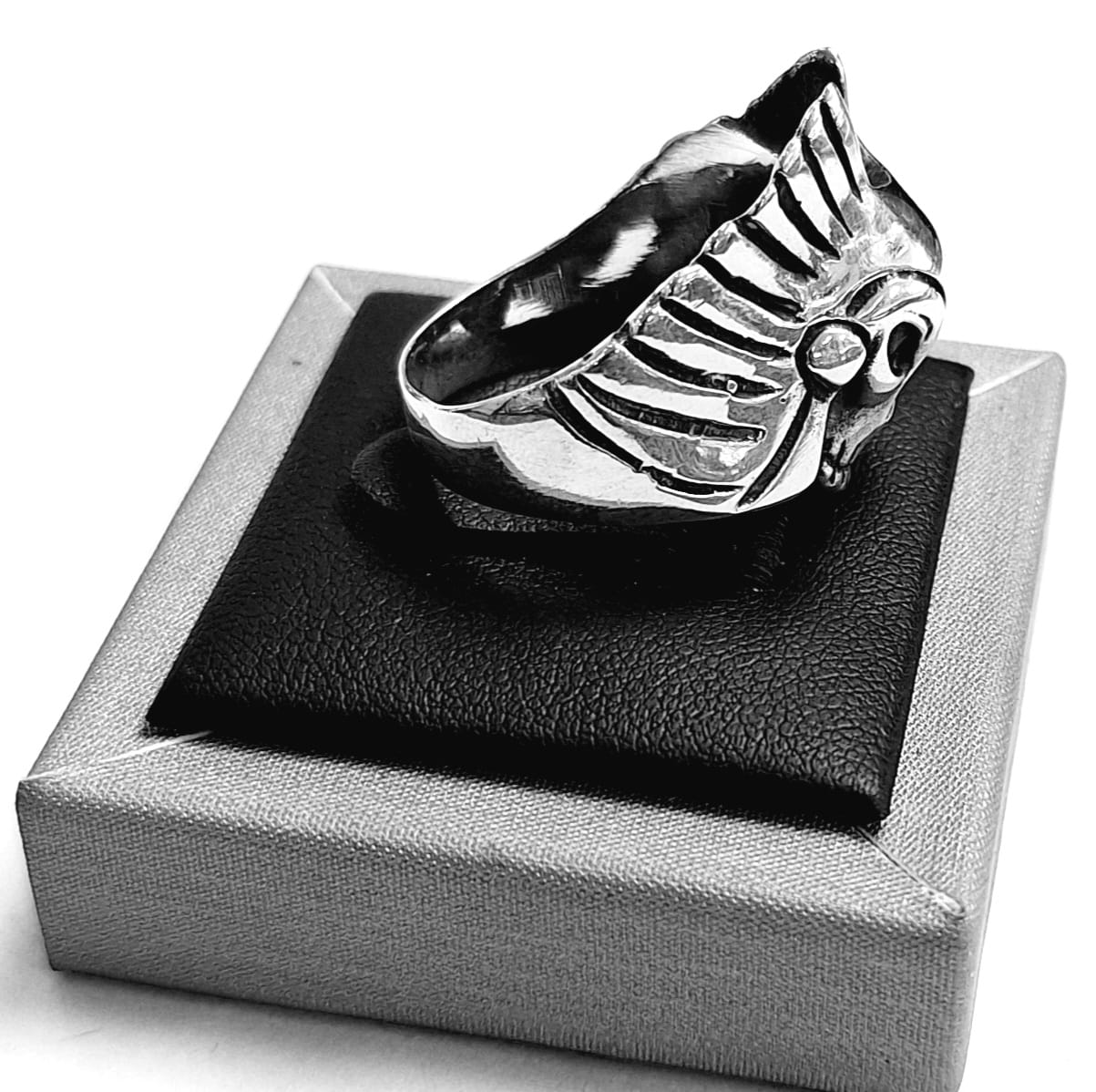 ANILLO CALAVERA EN PLATA EN 925