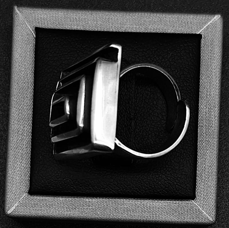 ANILLO PLATA LEY 925 , LABERINTO
