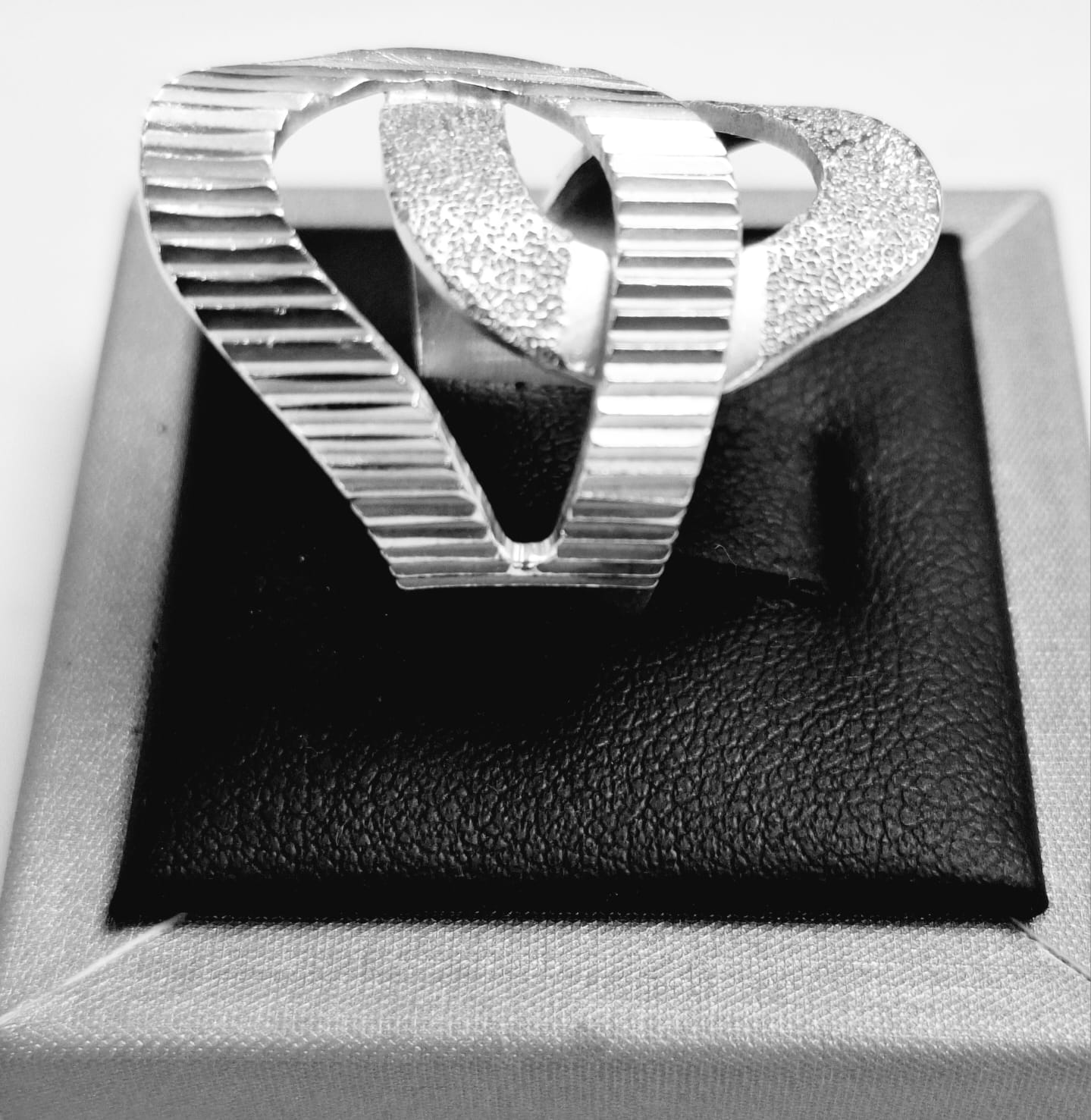 ANILLO DIAMANTADA PLATA LEY 925