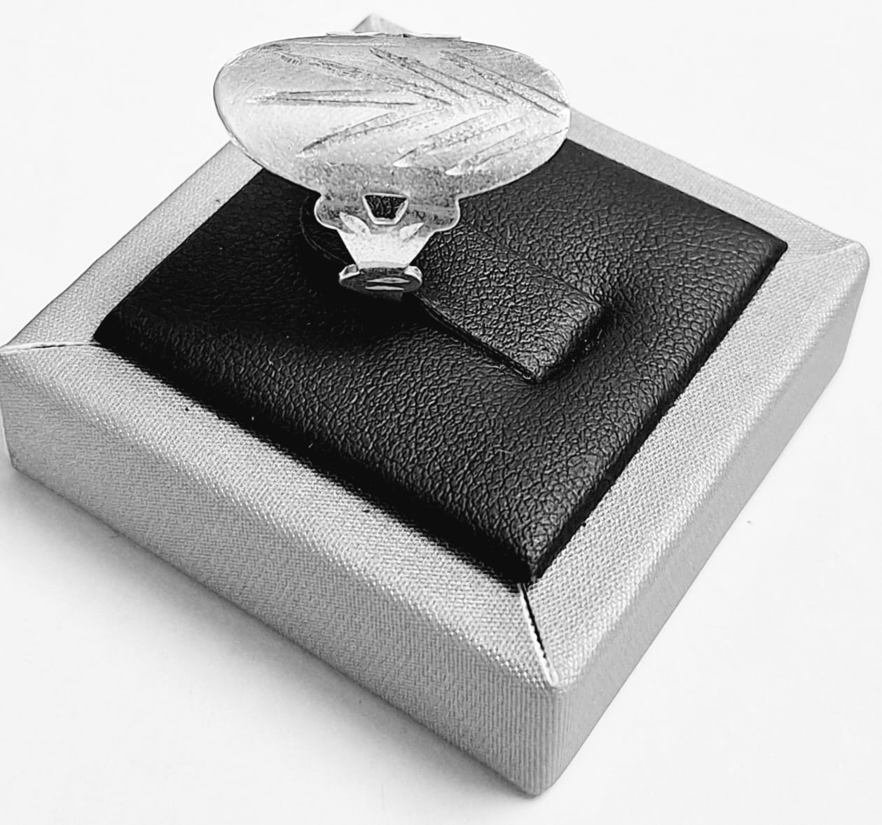 ANILLO DIAMANTADA PLATA LEY 925