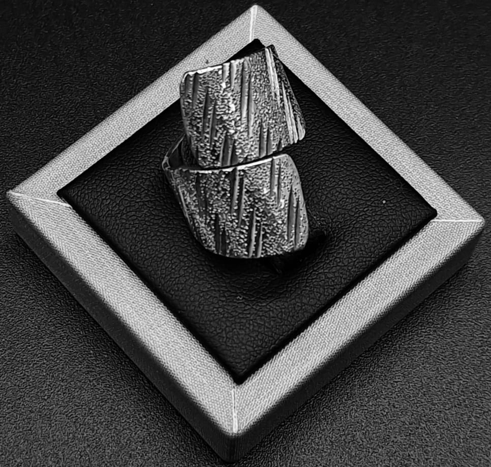 ANILLO DIAMANTADA PLATA LEY 925
