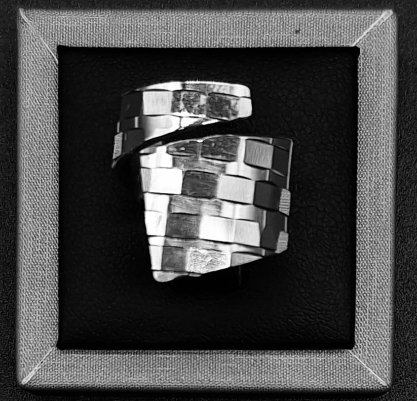 ANILLO DIAMANTA PLATA LEY 925
