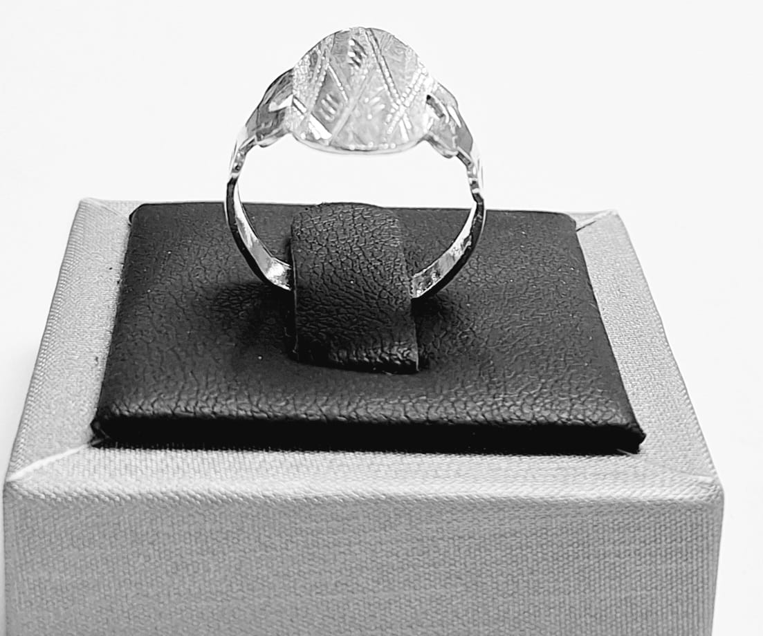 ANILLO DIAMANTADA EN PLATA LEY 925