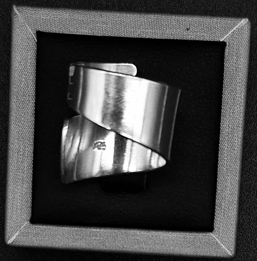 ANILLO DIAMANTADA PLATA LEY 925