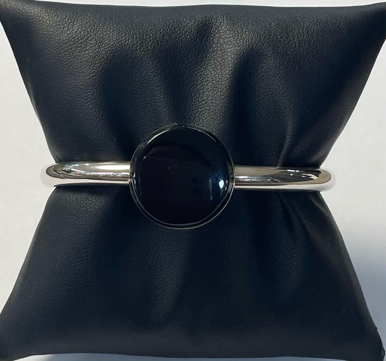 BRAZALETE CON OBSIDIANA EN PLATA LEY 925