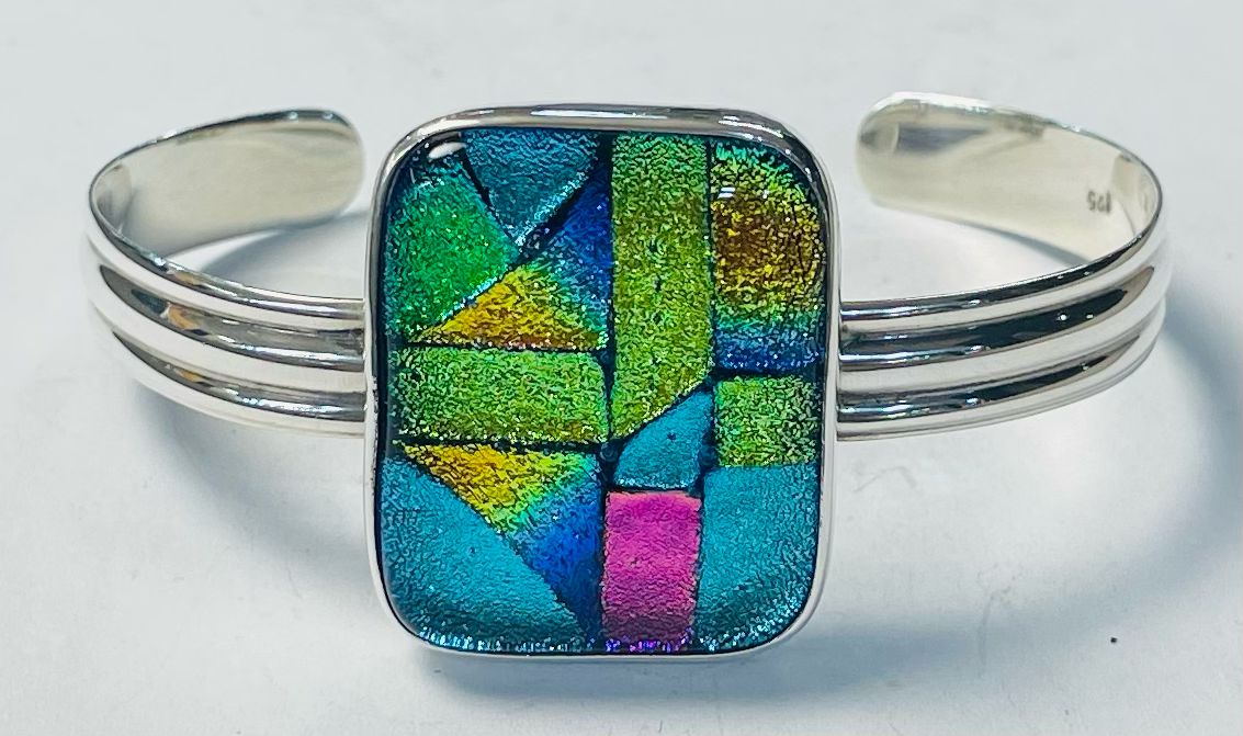 BRAZALETE CON DICROICO EN PLATA LEY 925