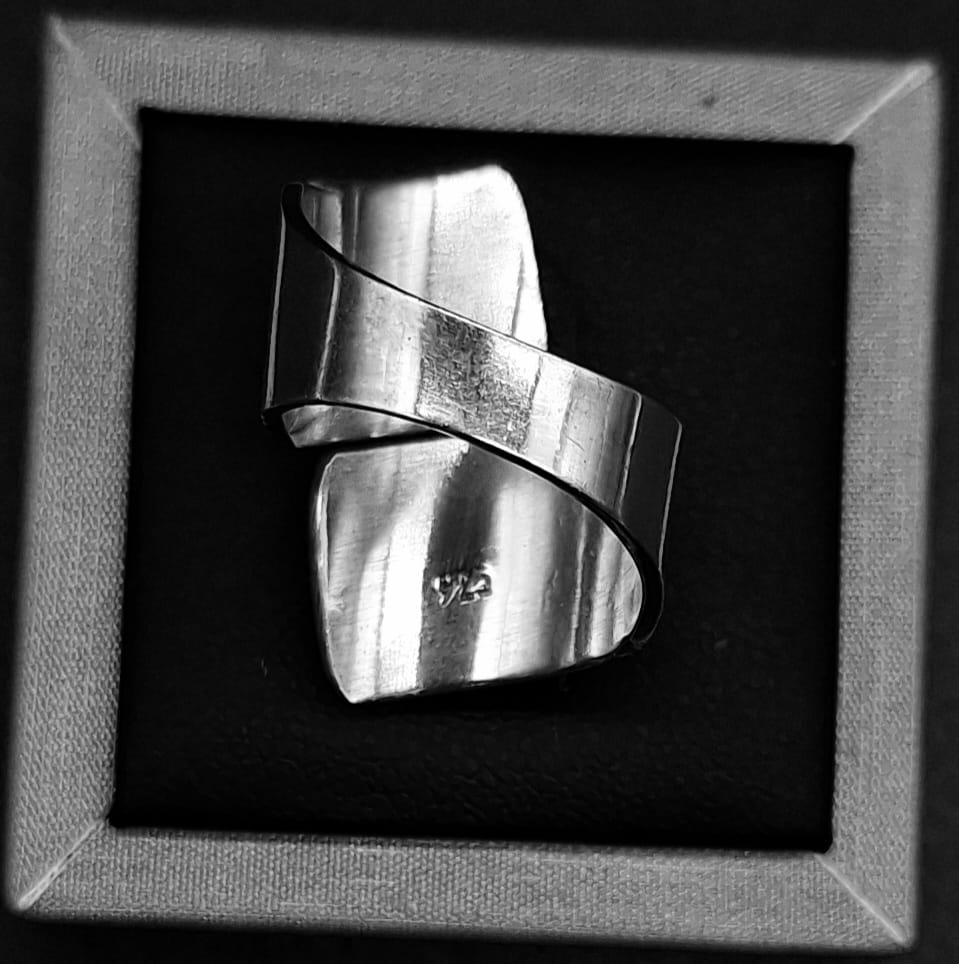 ANILLO DIAMANTADA PLATA LEY 925
