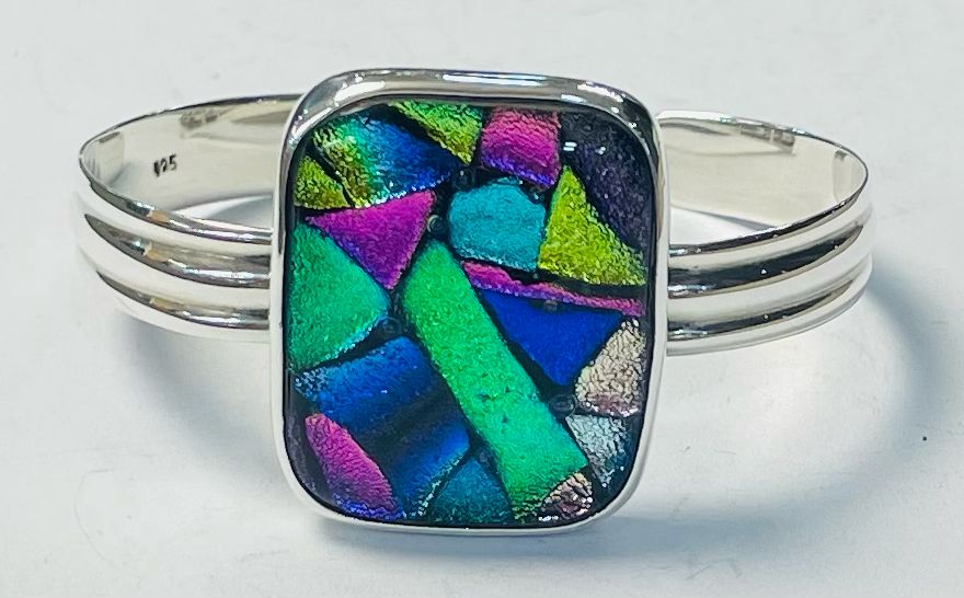 BRAZALETE CON DICROICO EN PLATA LEY 925