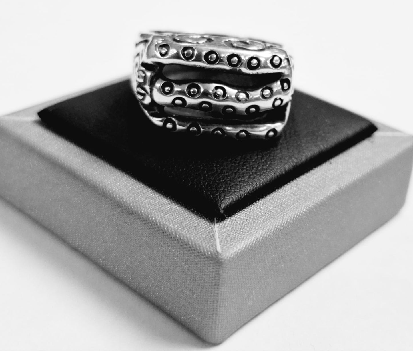 ANILL ESPIRAL EN PLATA LEY 950