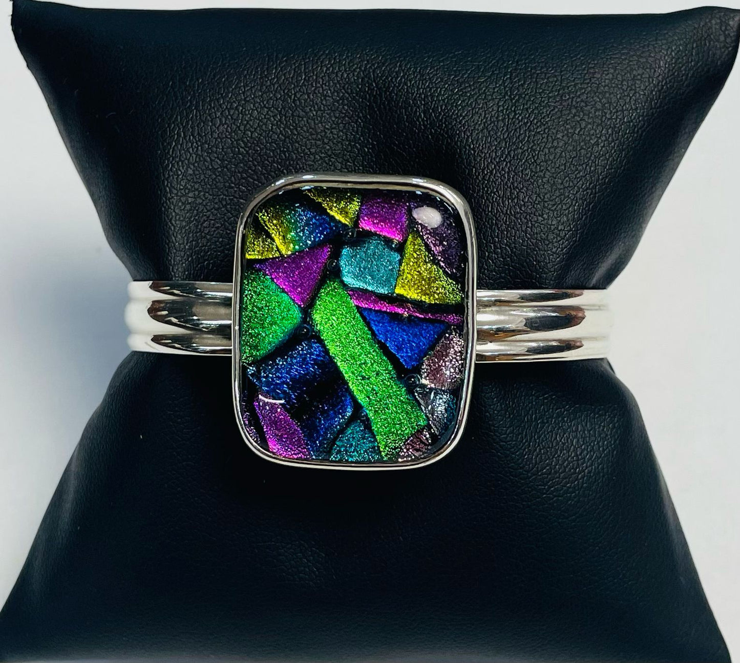 BRAZALETE CON DICROICO EN PLATA LEY 925