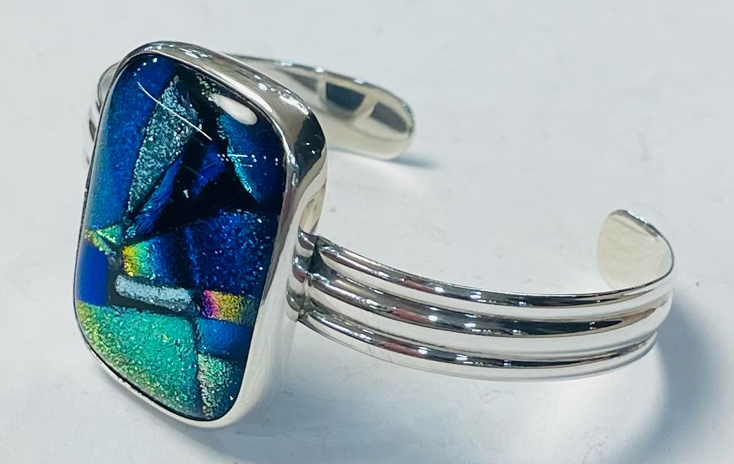 BRAZALETE CON DICROICO EN PLATA LEY 925