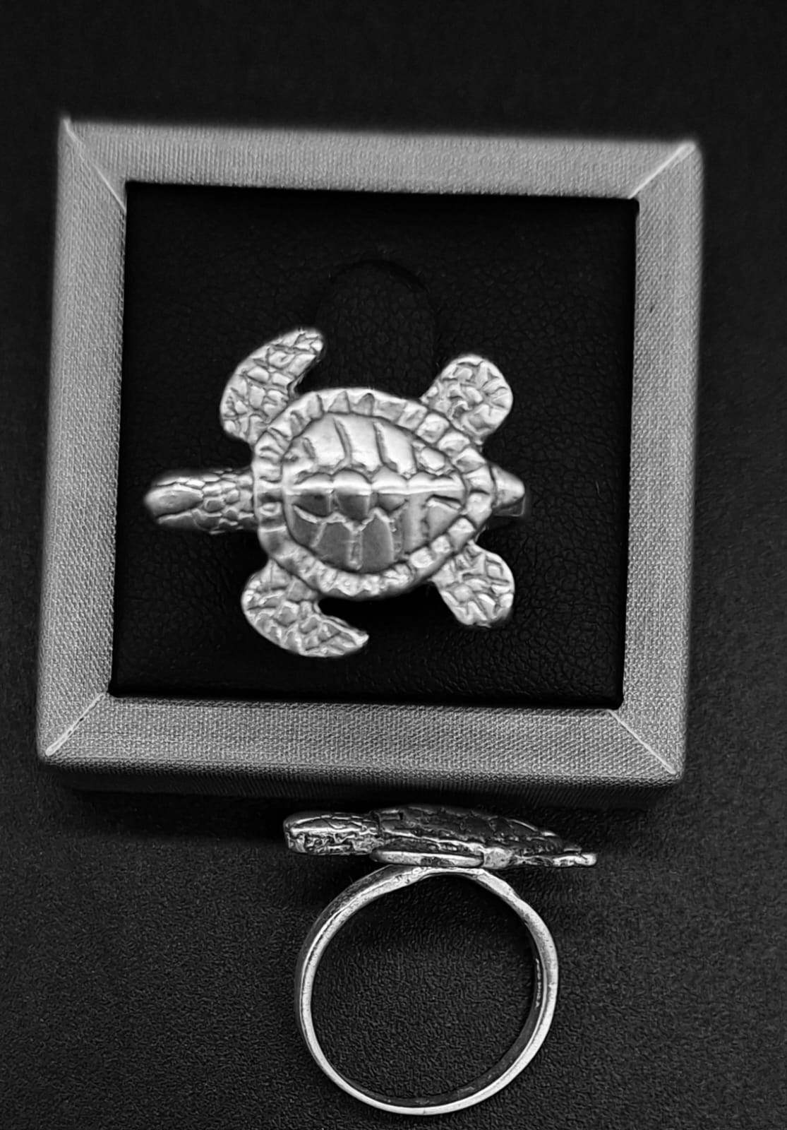 ANILLO PLATA LEY 925, TORTUGA