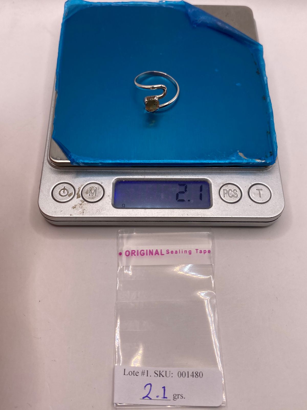 Anillo Envolvente de Plata Ley 925 con Ámbar Ahumado