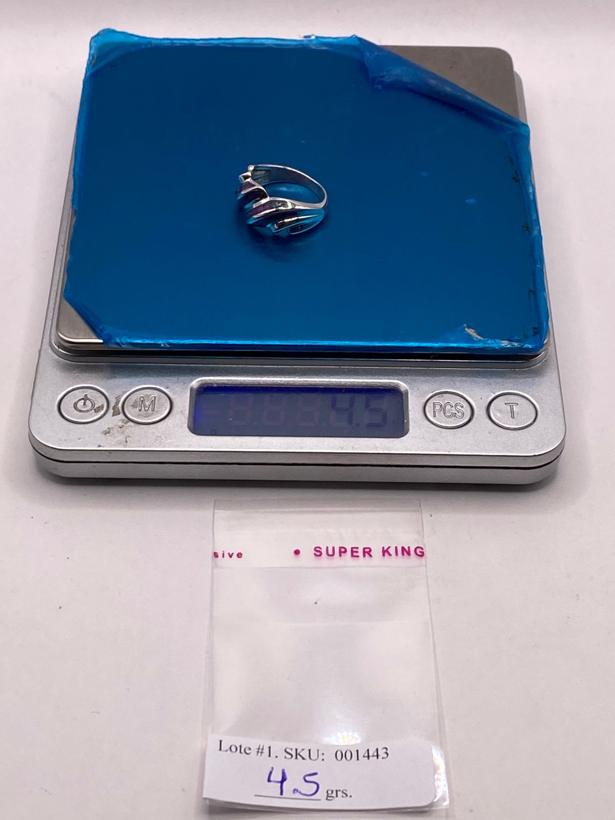 Anillo Envolvente de Plata Ley 950 con Ópalo de Fuego