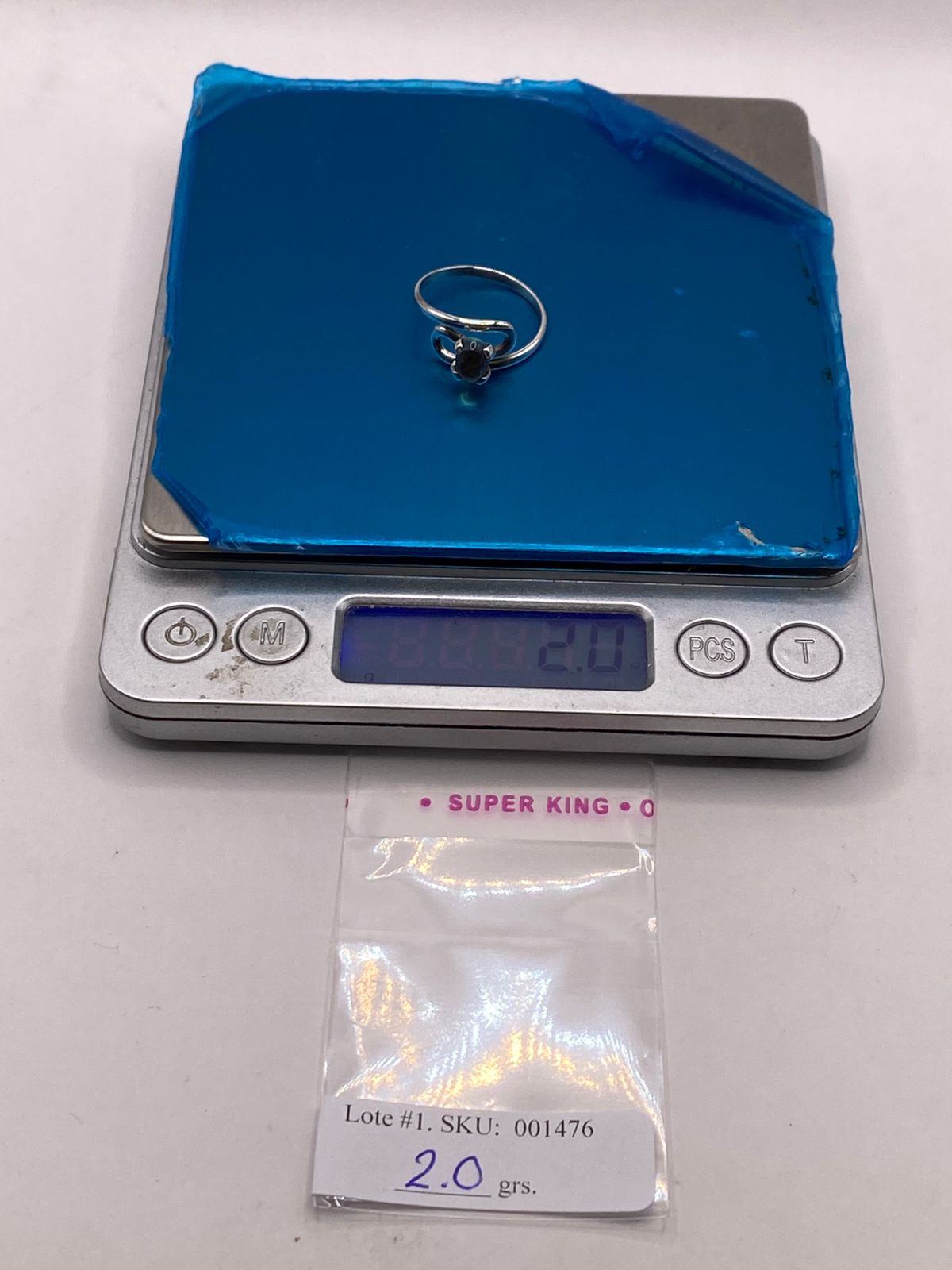 Anillo de Plata Ley 925 con Ámbar Ahumado