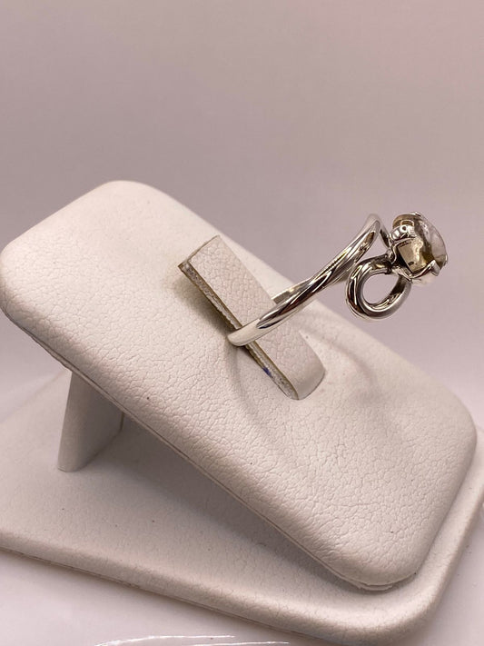 Anillo de Plata Ley 925 con Ámbar Ahumado, vista frontal