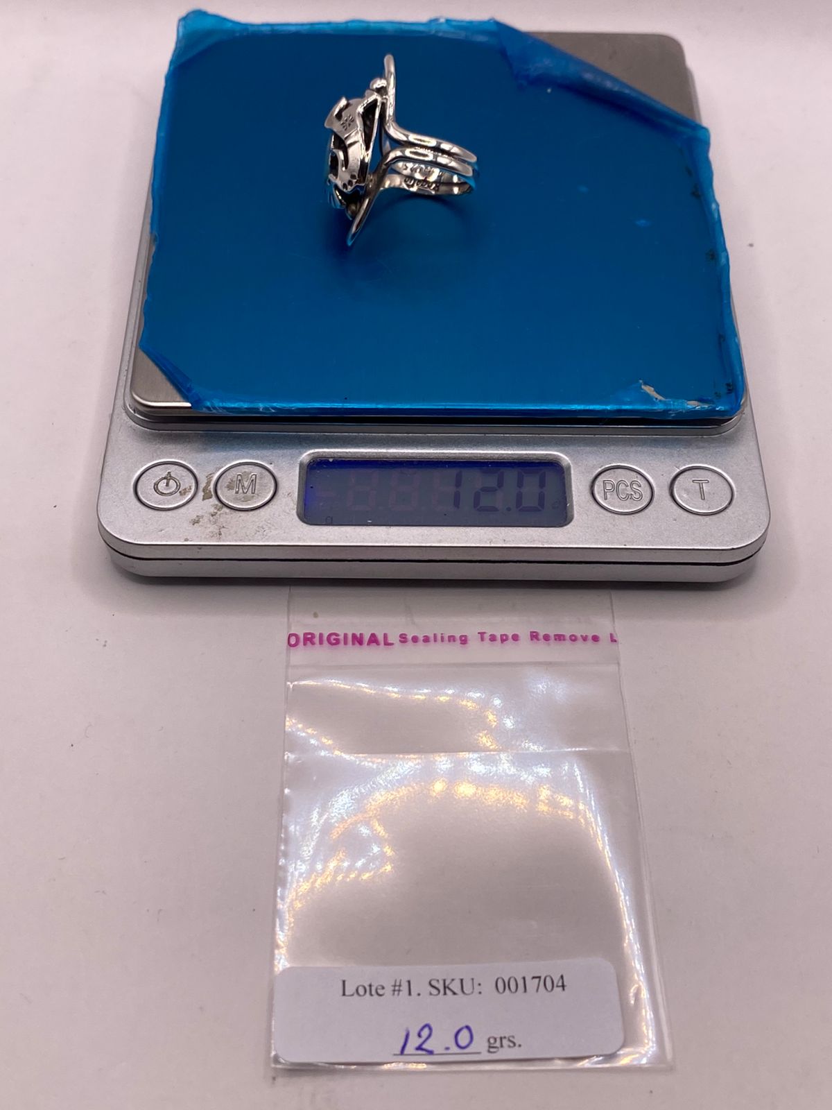 Anillo de Plata Ley 925 con Turquesa y Kokopelli