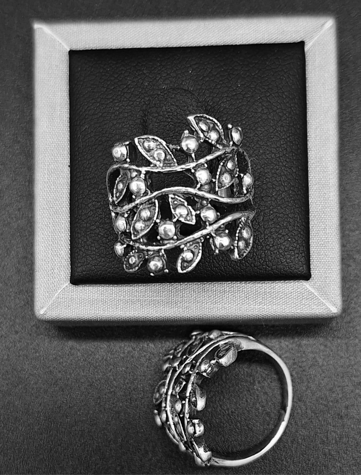ANILLO PLATA LEY 925, RAMIFICADO