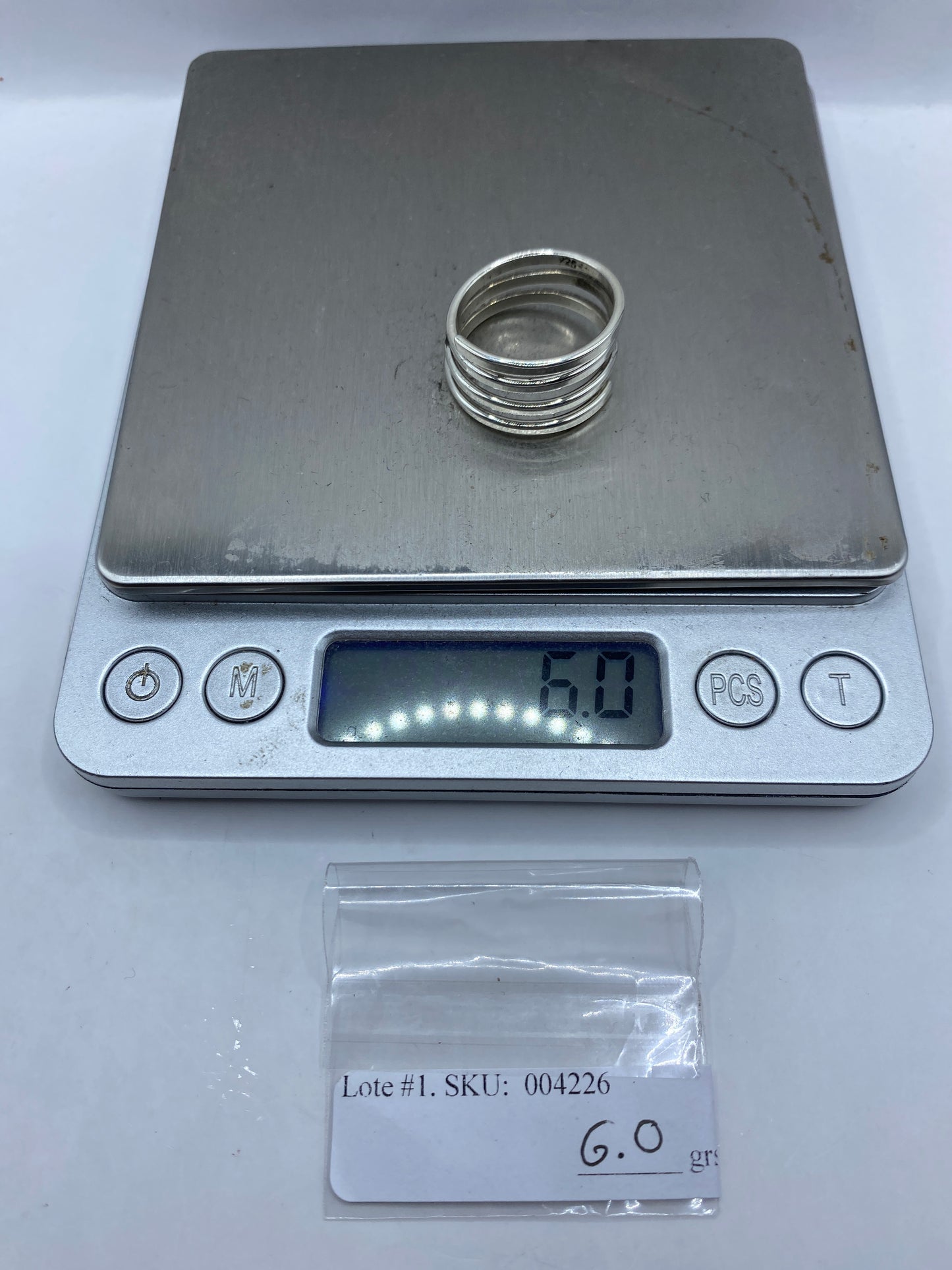 Anillo Bandas Plata .925 — Minimalista Apilable — foto 6