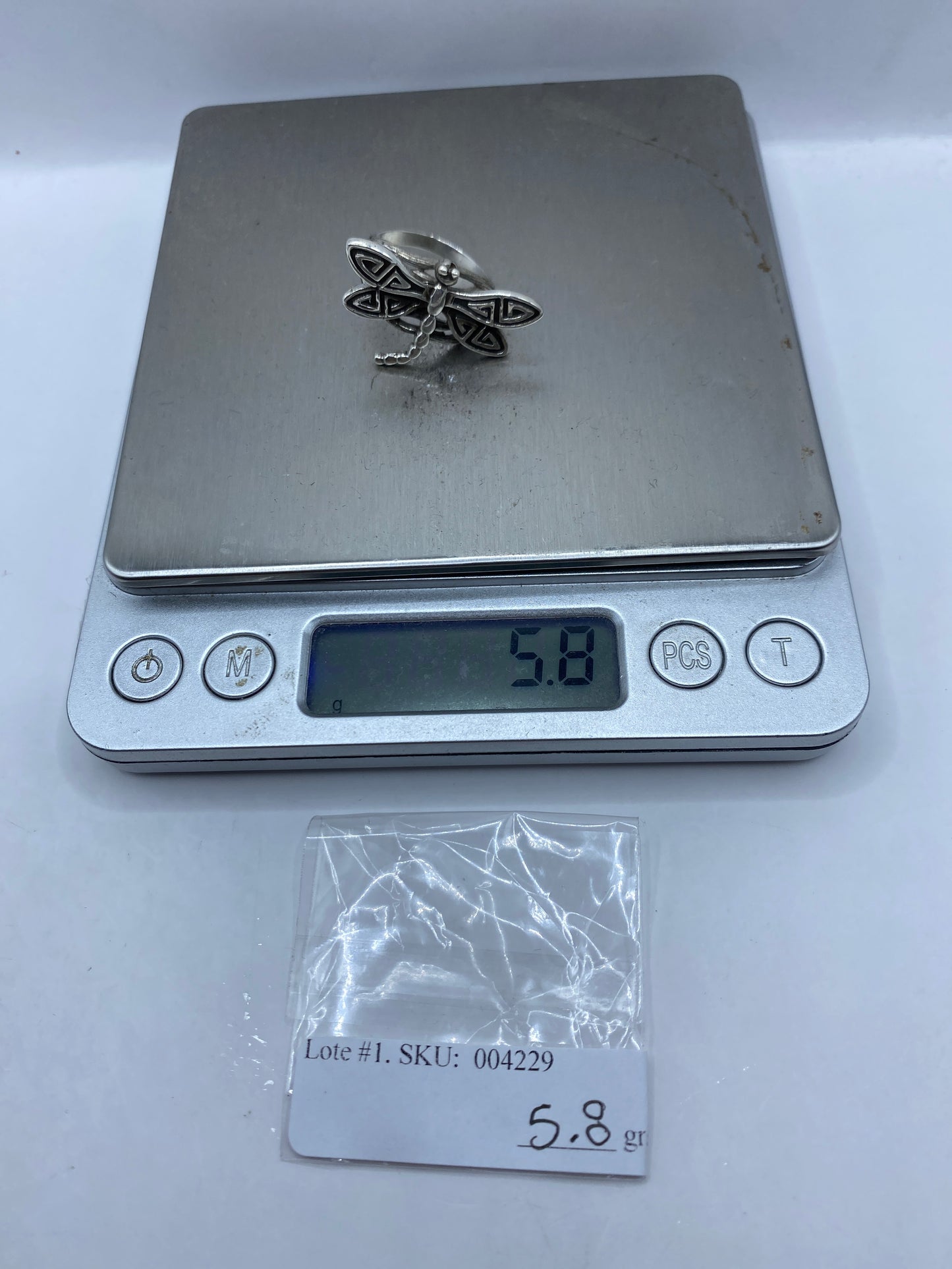 Anillo de Plata Libélula Celta — Grabado Étnico .925 — foto 6