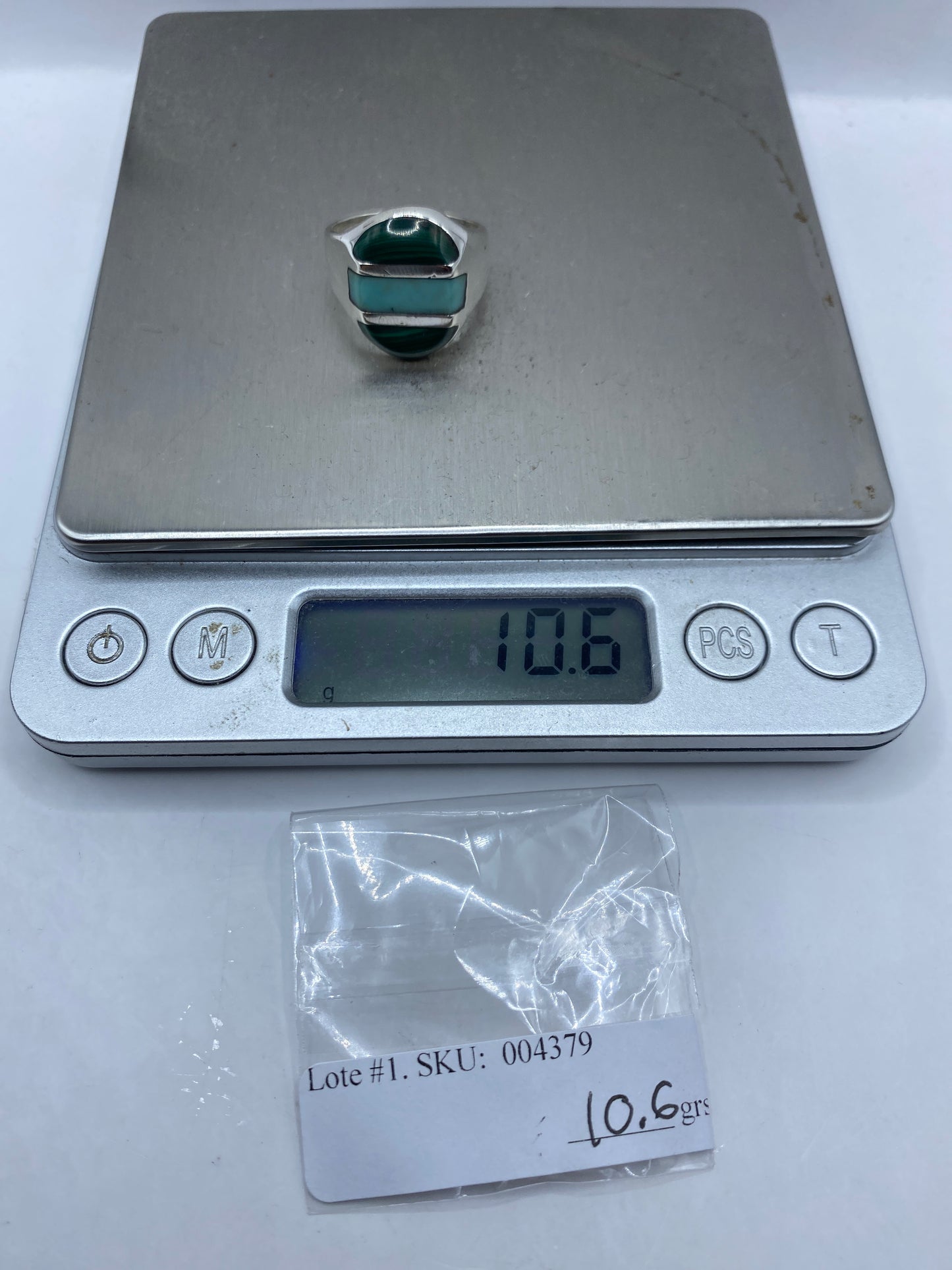 Anillo de Plata con Malaquita Verde — Taxco .925 — foto 6