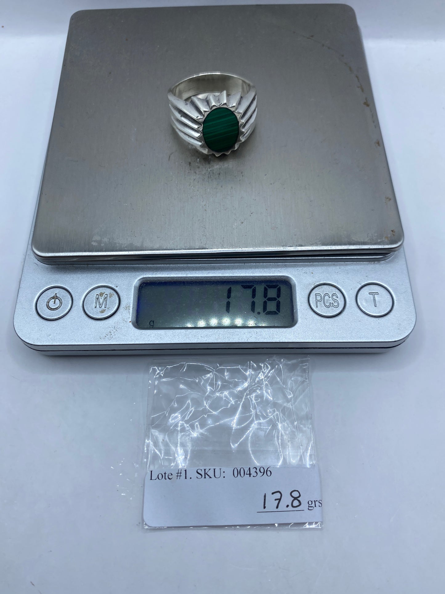 Anillo de Plata con Malaquita Verde — Taxco .925 — foto 6