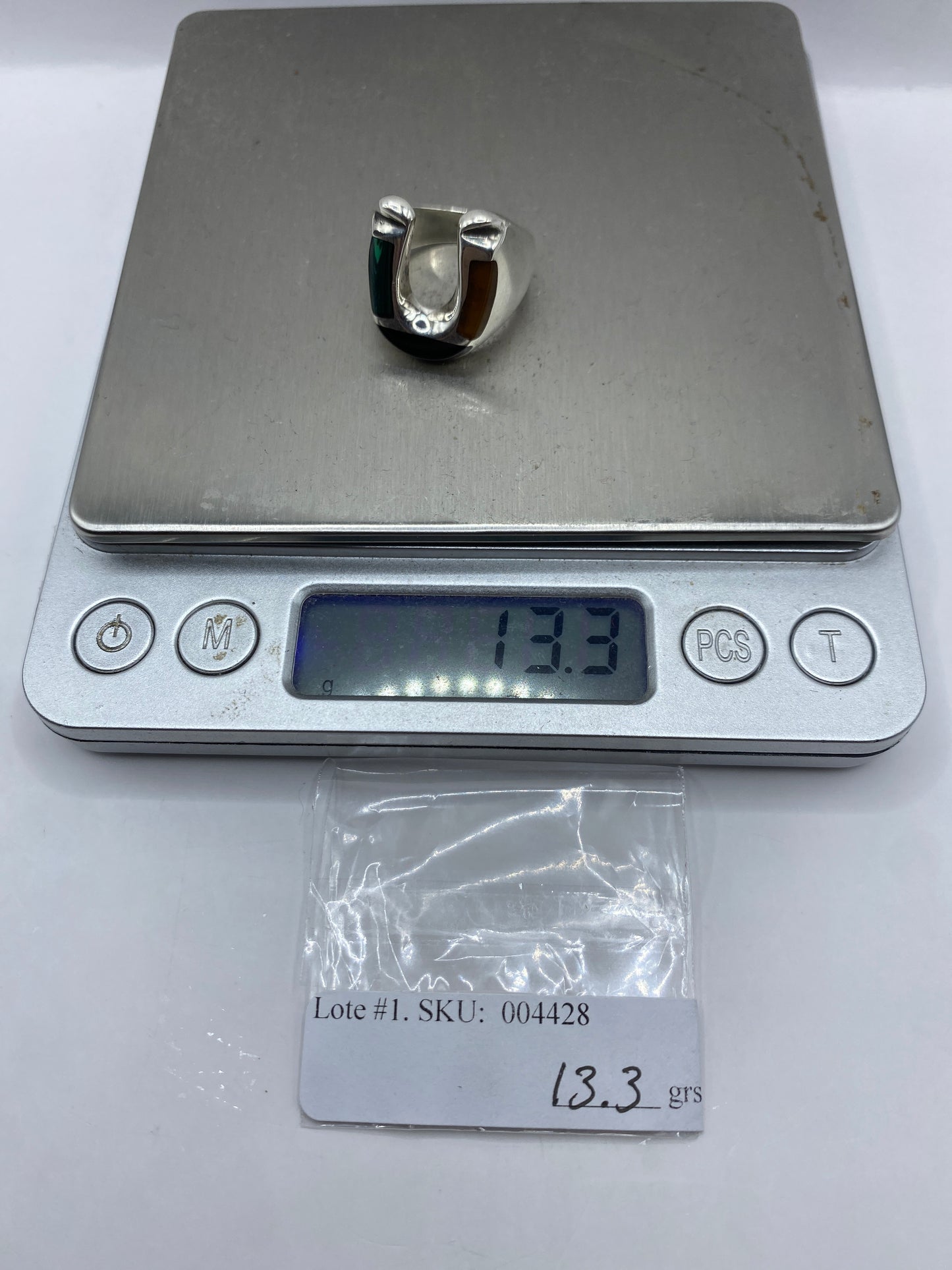 Anillo de Plata Malaquita Verde — Taxco .925 para Él — foto 6