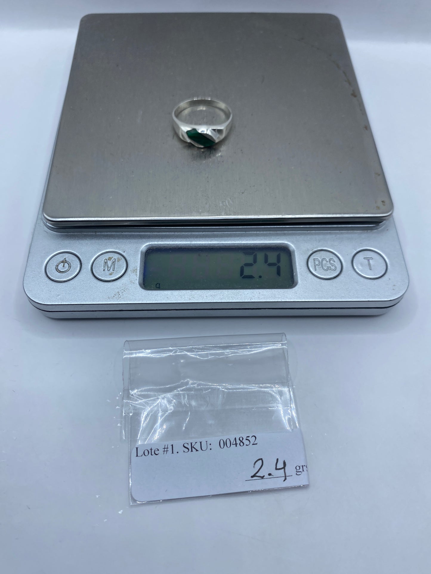 Anillo de Plata con Malaquita Verde — Taxco .925 — foto 6
