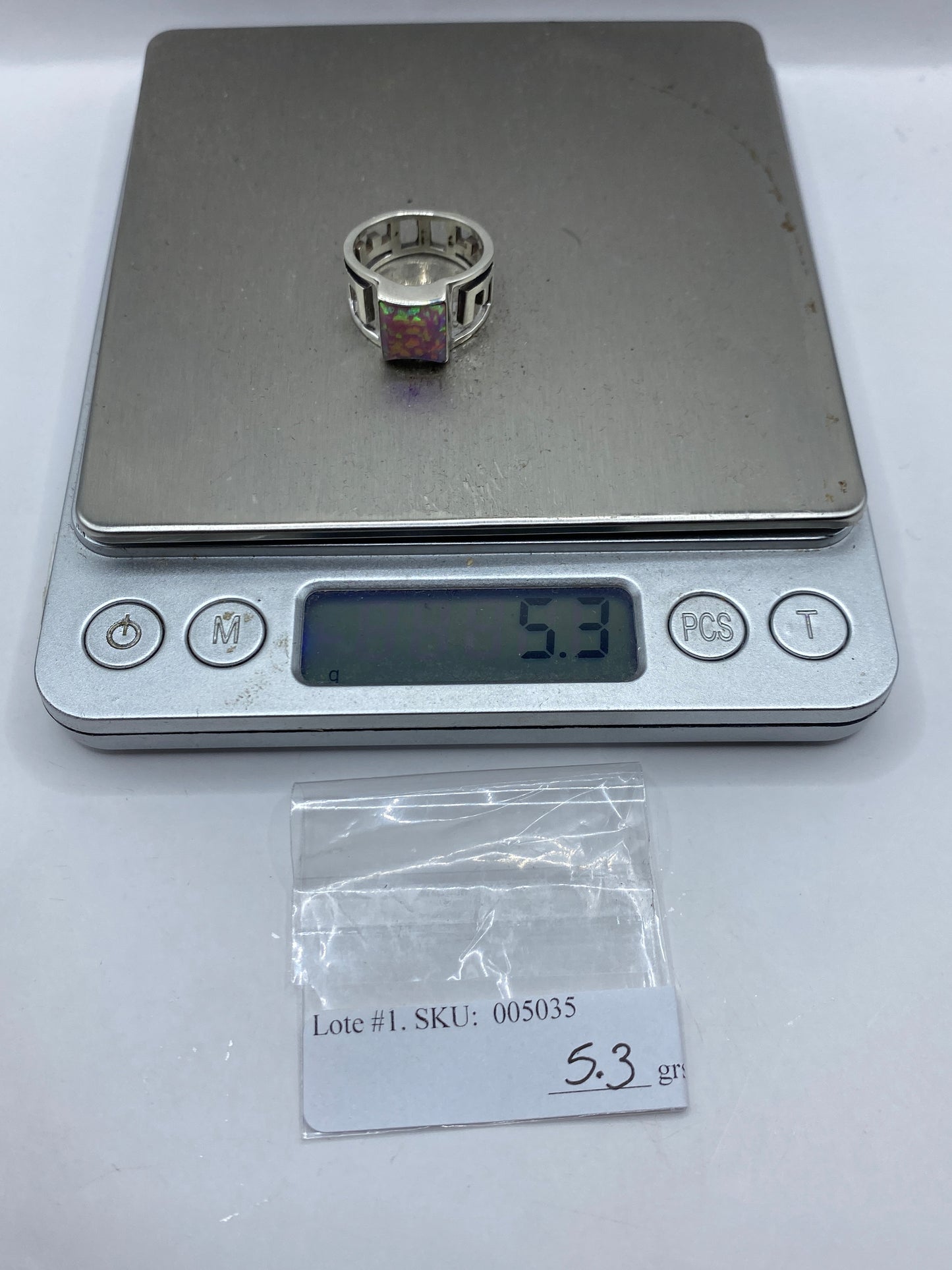 Anillo de Plata con Ópalo de Fuego Rosa — Taxco .925 — foto 5