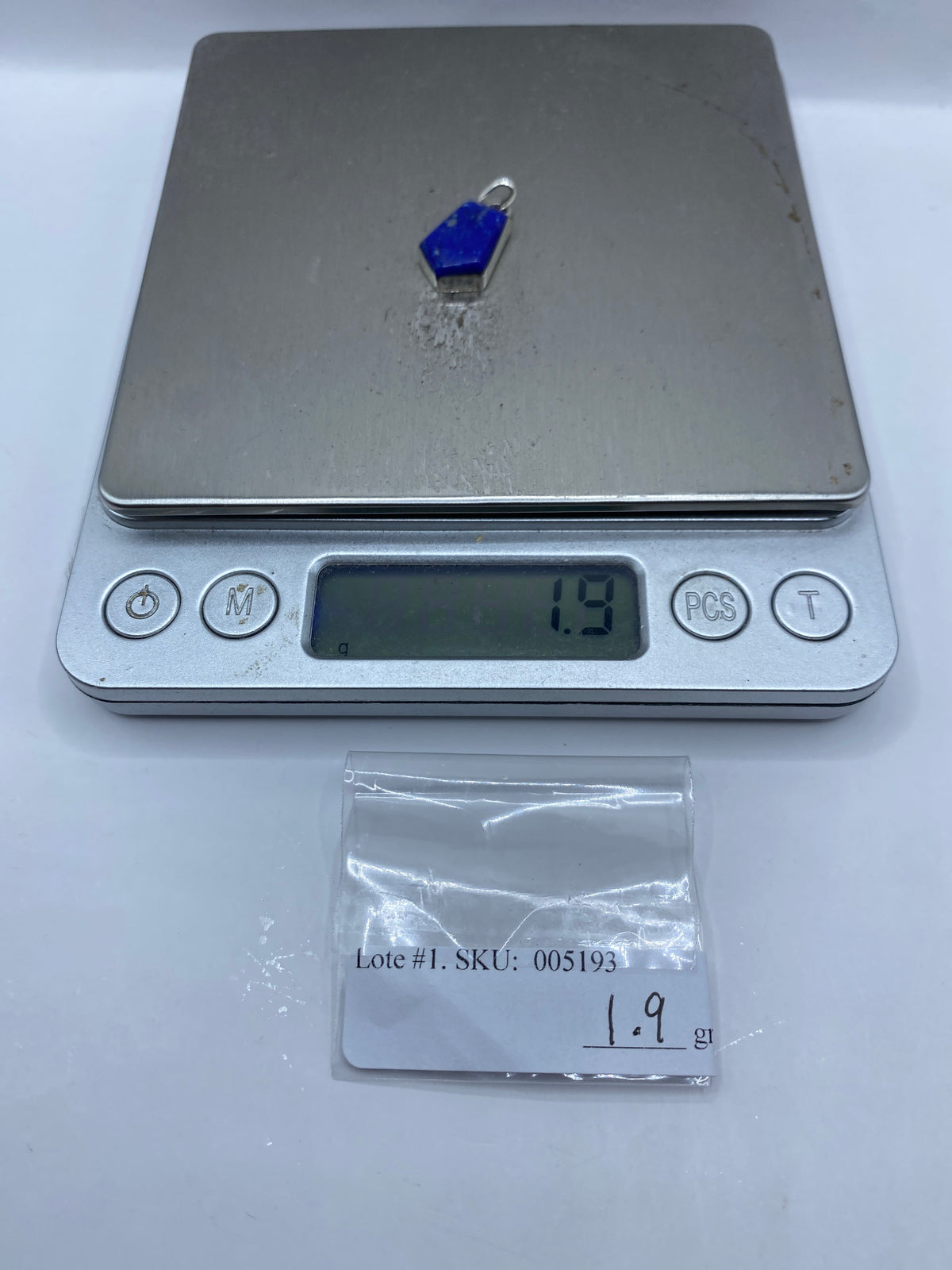 Dije Plata Azul — Engaste a Mano Taxco .925 — foto 5
