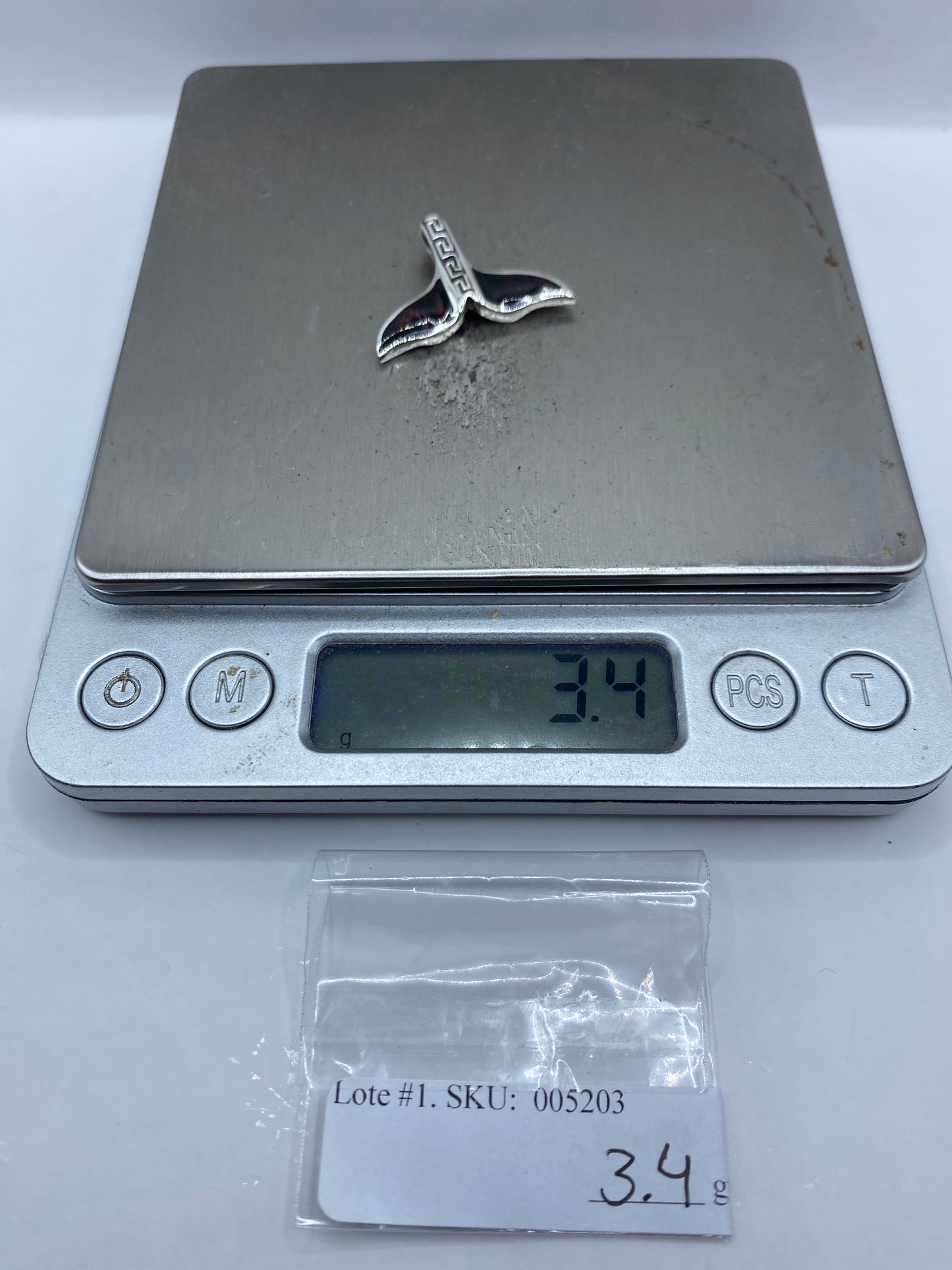 Dije Aleta de Ballena Plata .950 con Ópalo de Fuego — foto 6