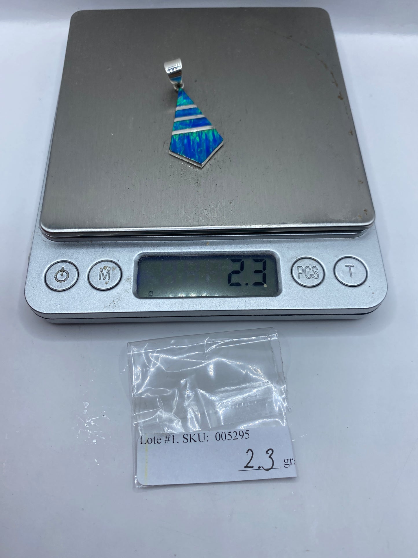 Dije de Plata Ópalo de Fuego Geométrico — Taxco .925 — foto 6