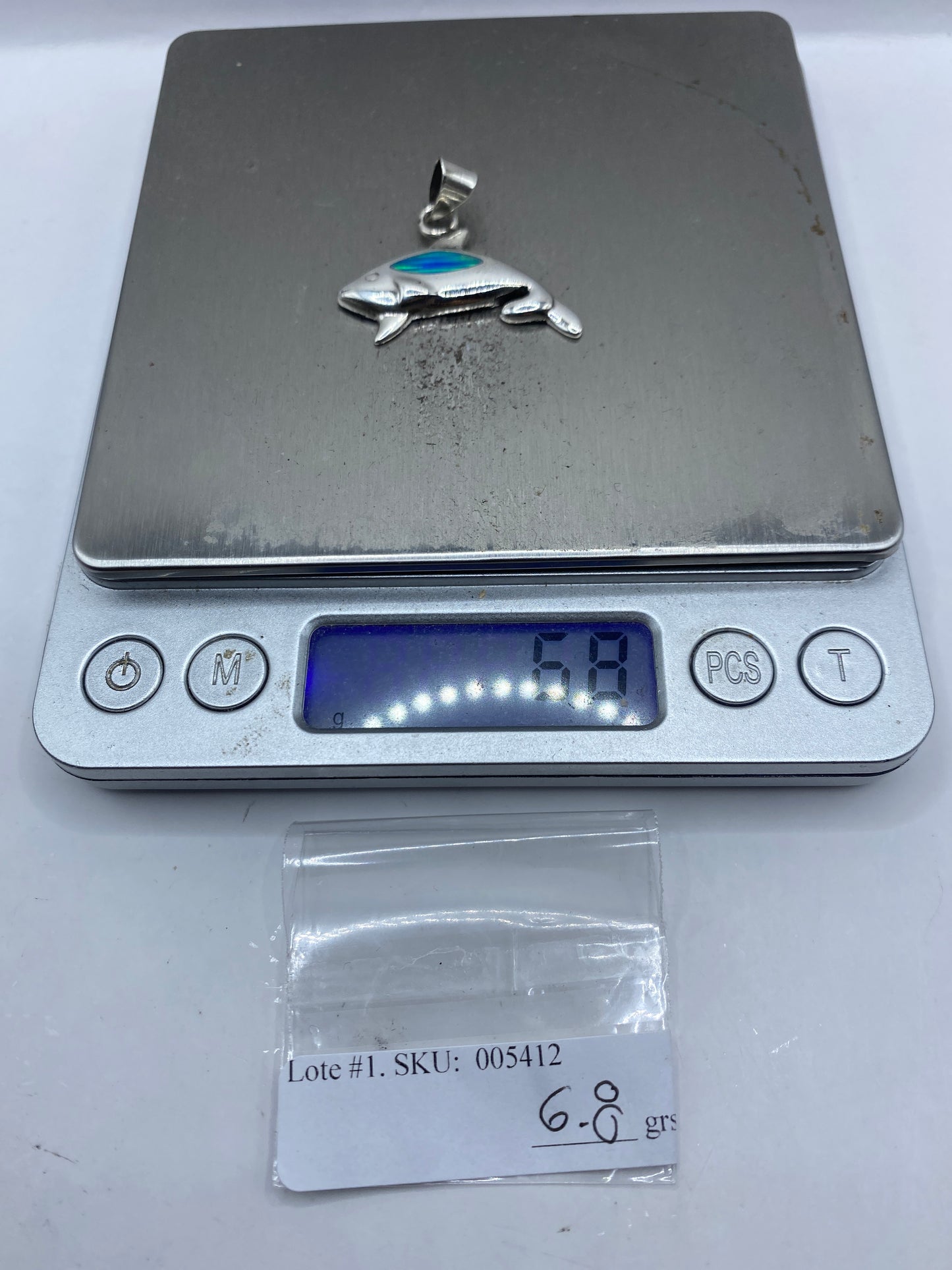 Dije Tiburón Plata .925 con Ópalo de Fuego — Taxco — foto 6