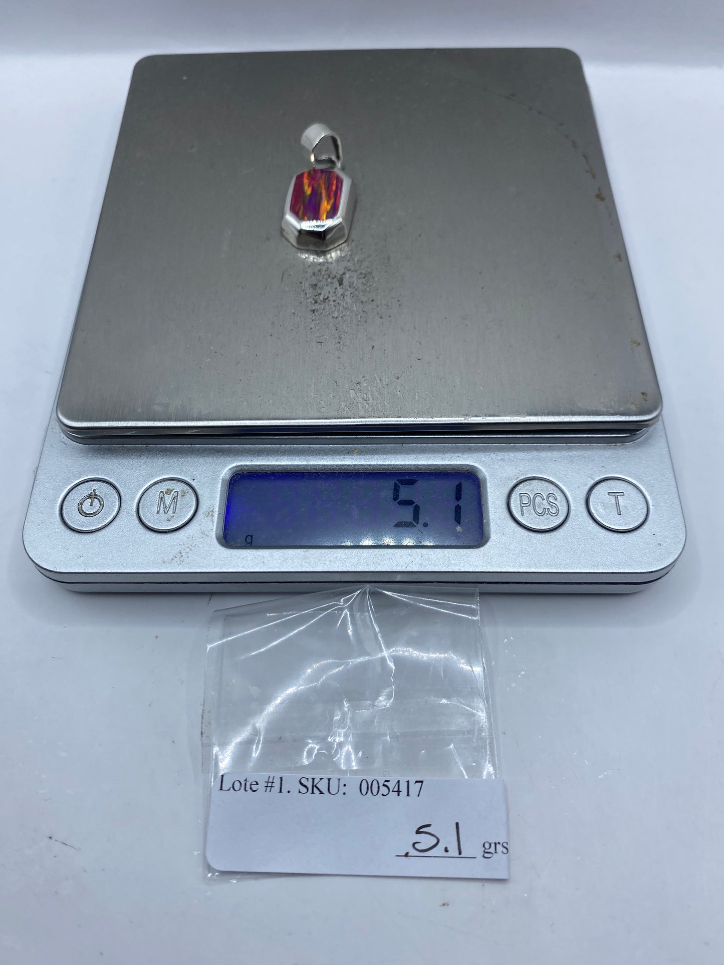 Dije Plata .950 Opalo de Fuego Rosa — Taxco — foto 6
