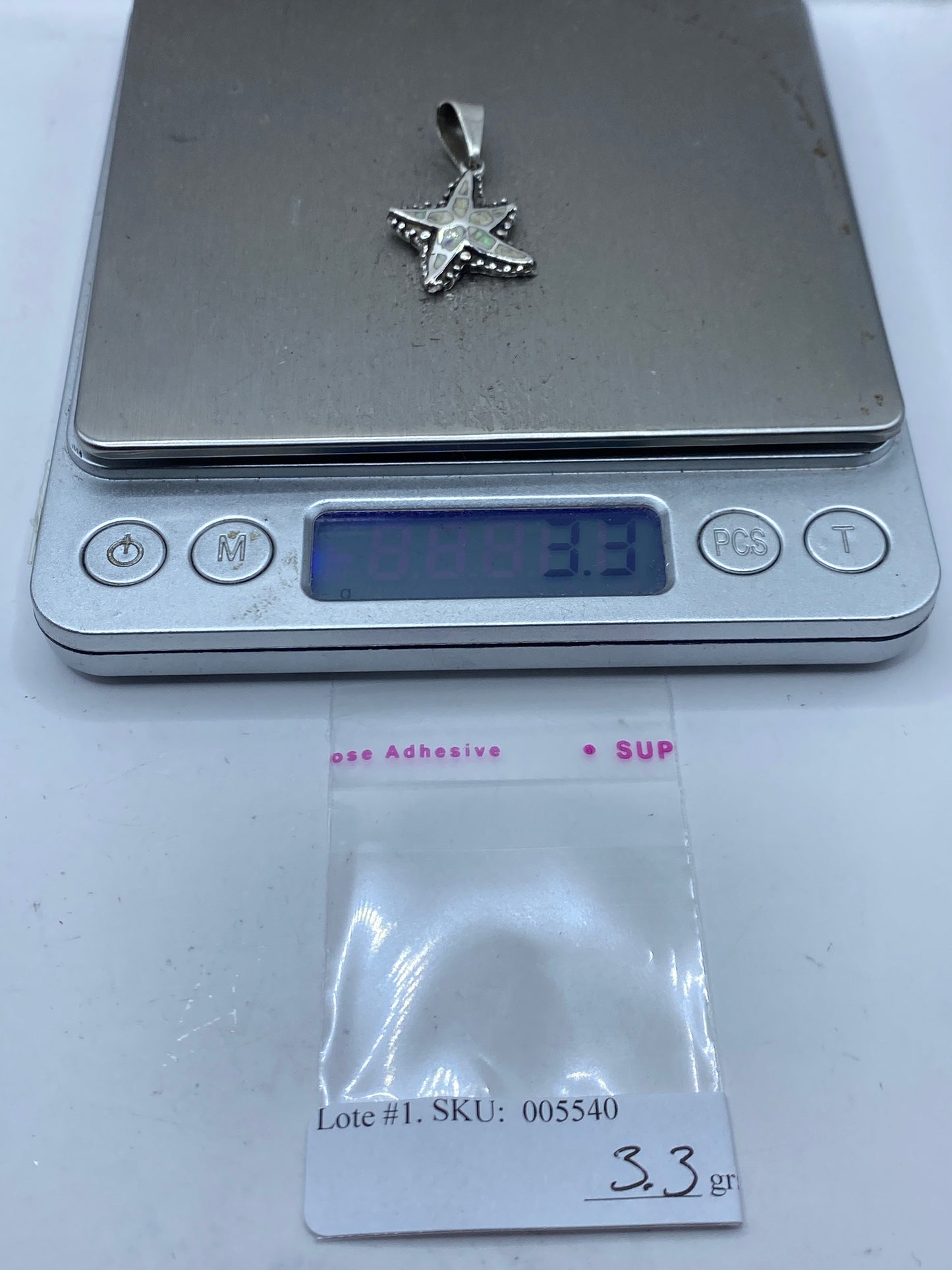 Dije Plata .950 Estrella Marina Ópalo de Fuego — Taxco — foto 6