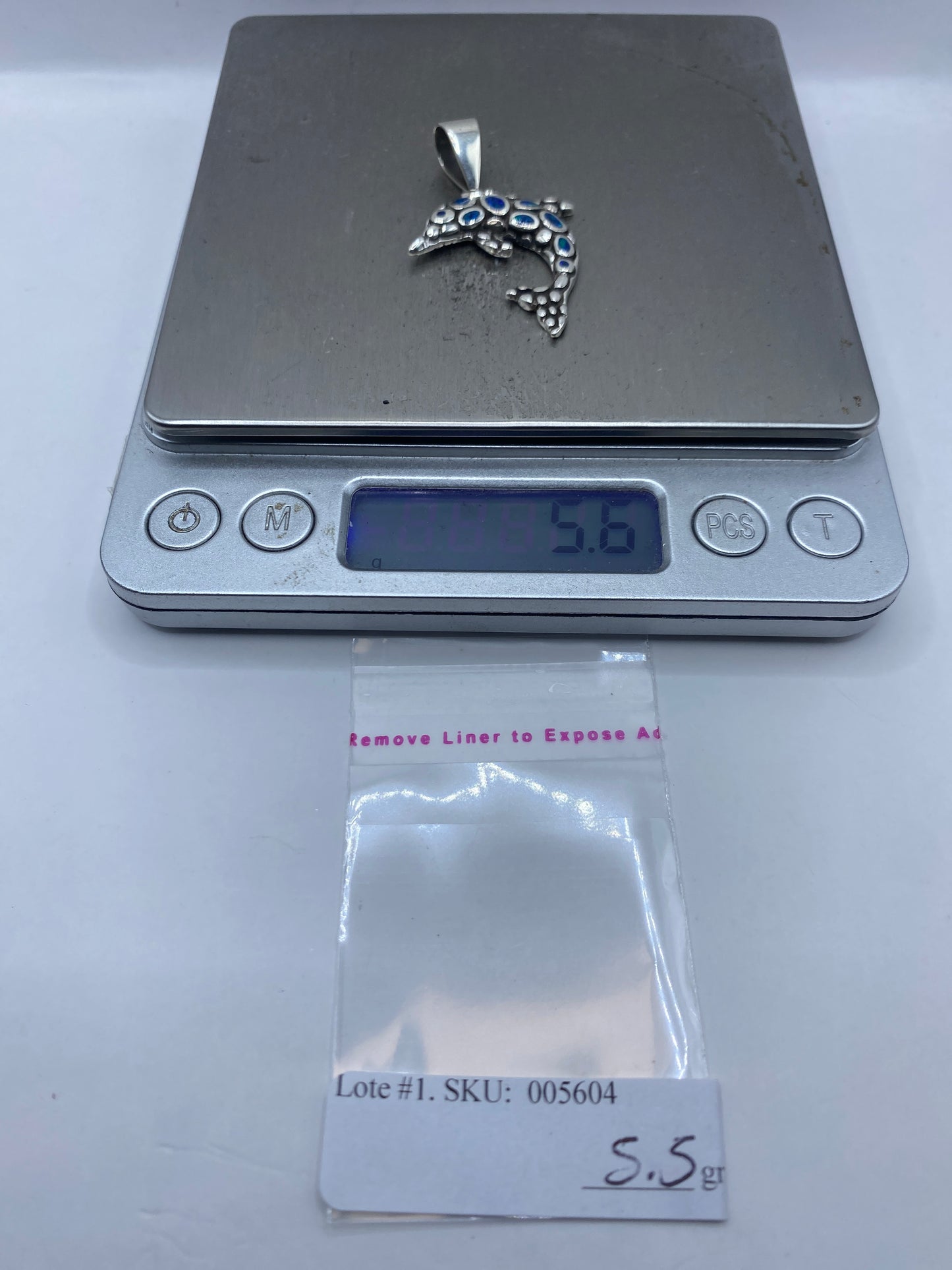 Dije Ópalo de Fuego Azul — Plata .950 Taxco — foto 6
