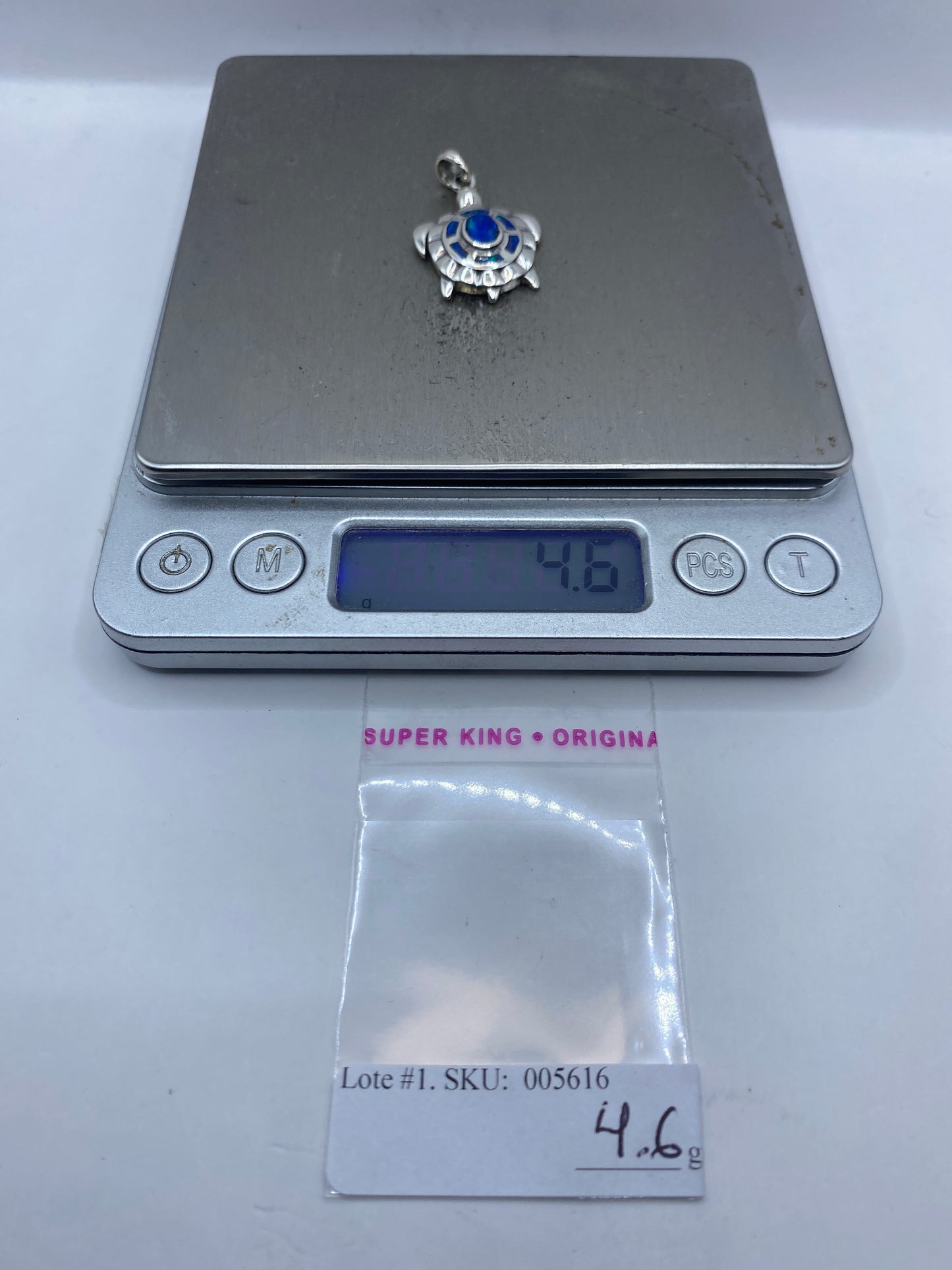 Dije Tortuga Plata .950 con Opalo de Fuego Azul — foto 6
