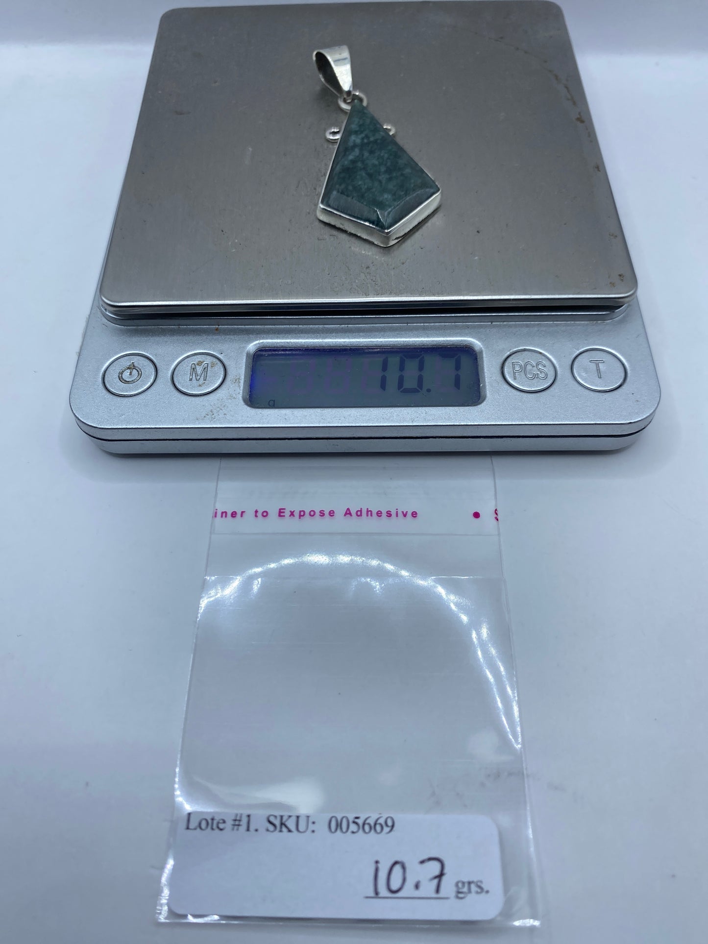 Dije de Plata con Piedra Verde — Taxco .950 — foto 6