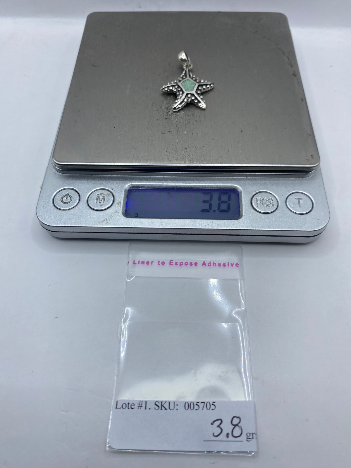 Dije Estrella Marina Plata .950 con Ópalo de Fuego — Taxco — foto 6