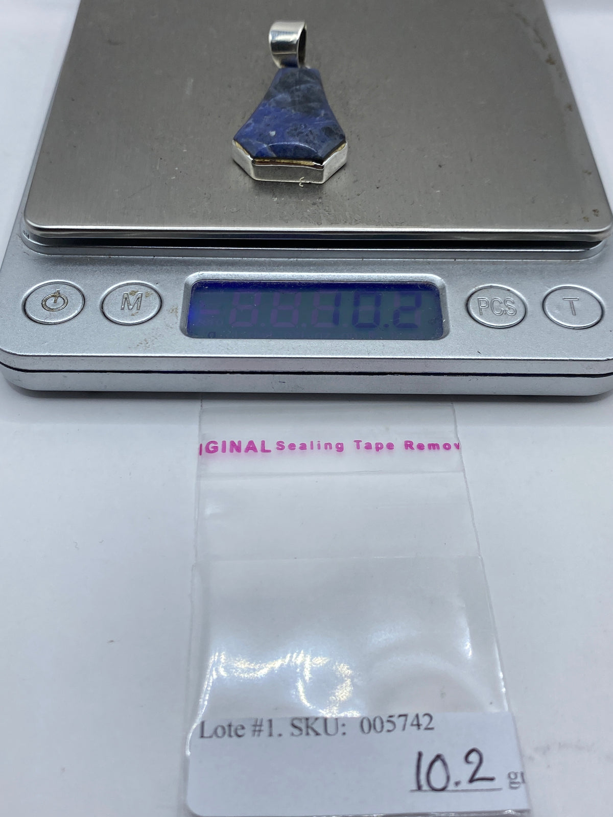 Dije Plata .950 con Piedra Azul — Taxco Artesanal — foto 6
