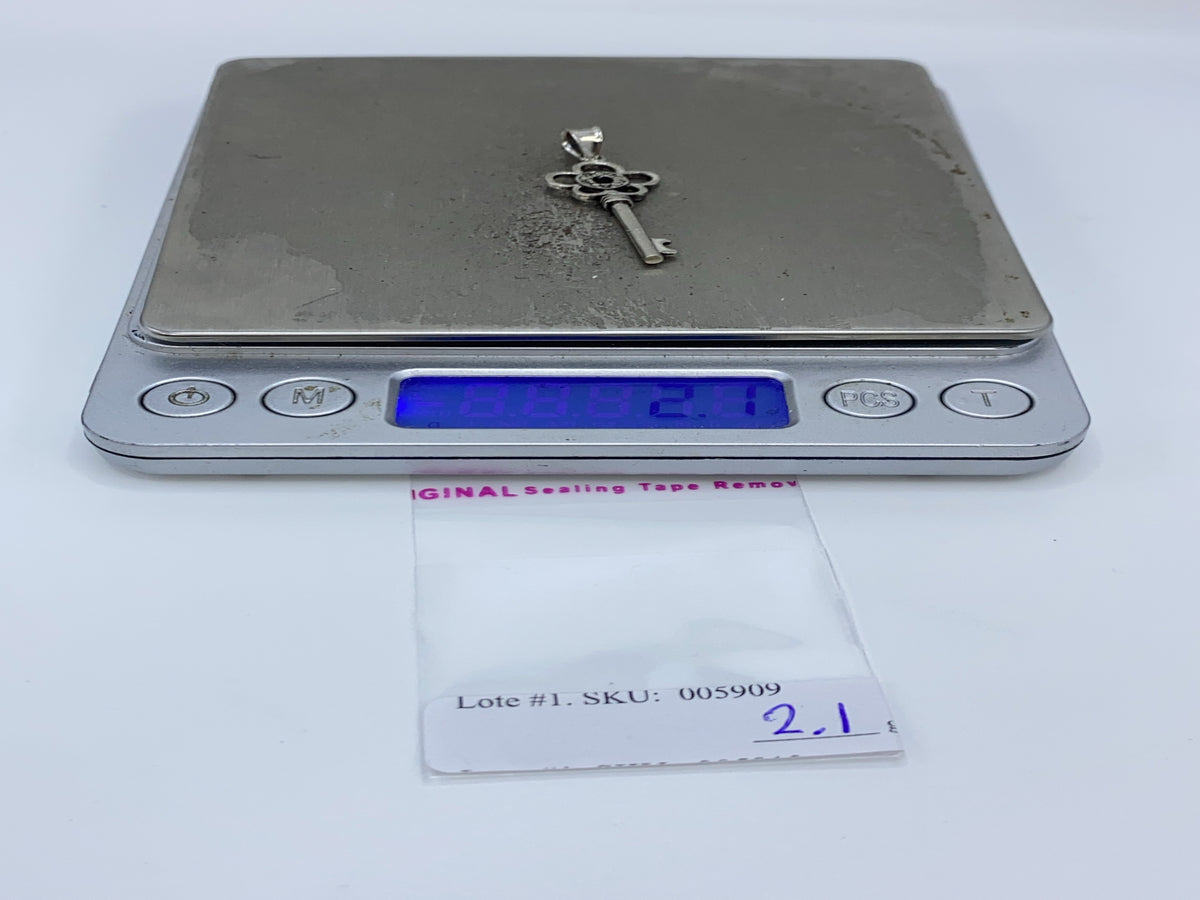 Dije de Plata Calado Llave Floral — Taxco .925 — foto 6