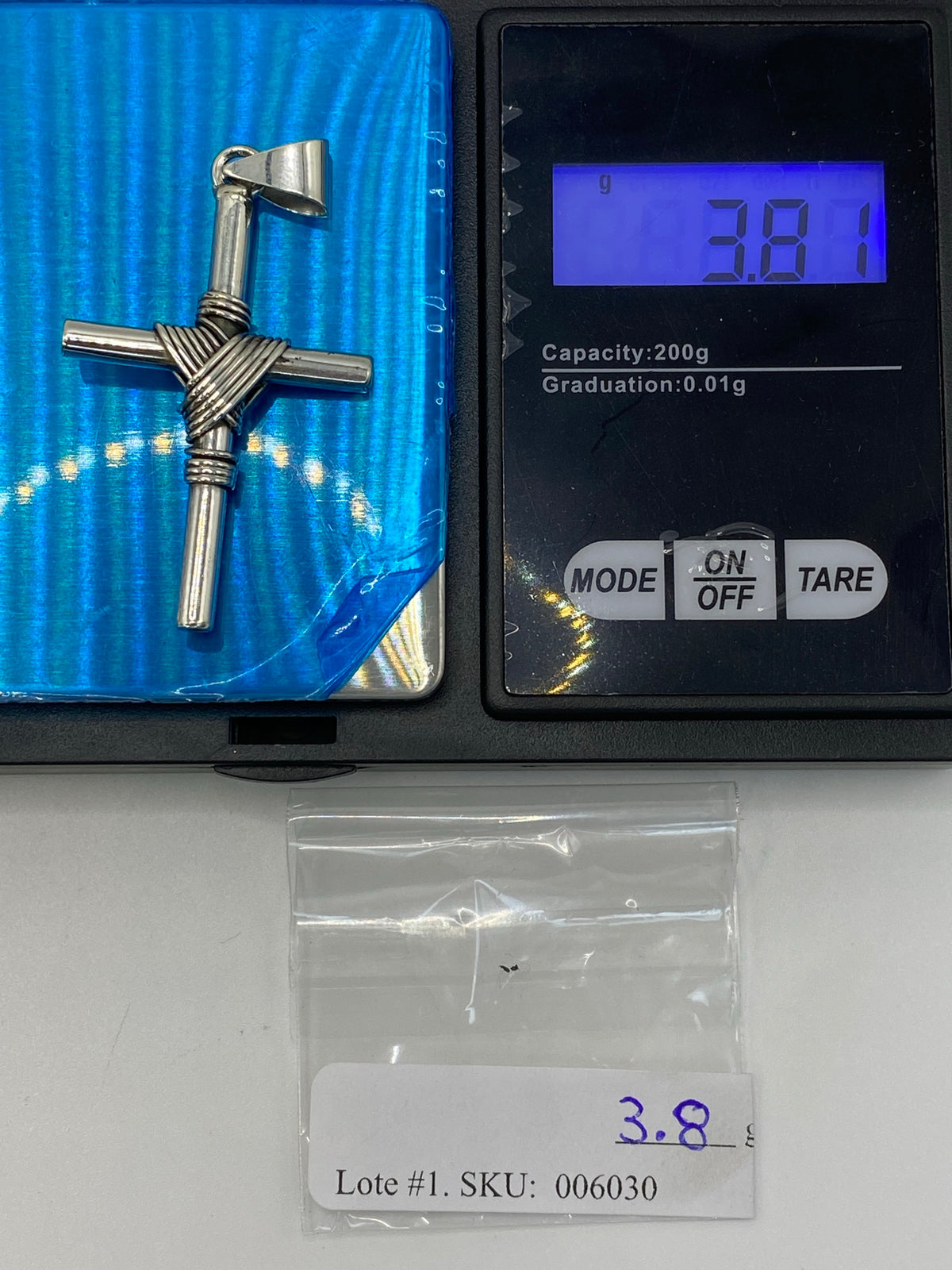 Dije Cruz de Plata .925 — Taxco Combinada — foto 6