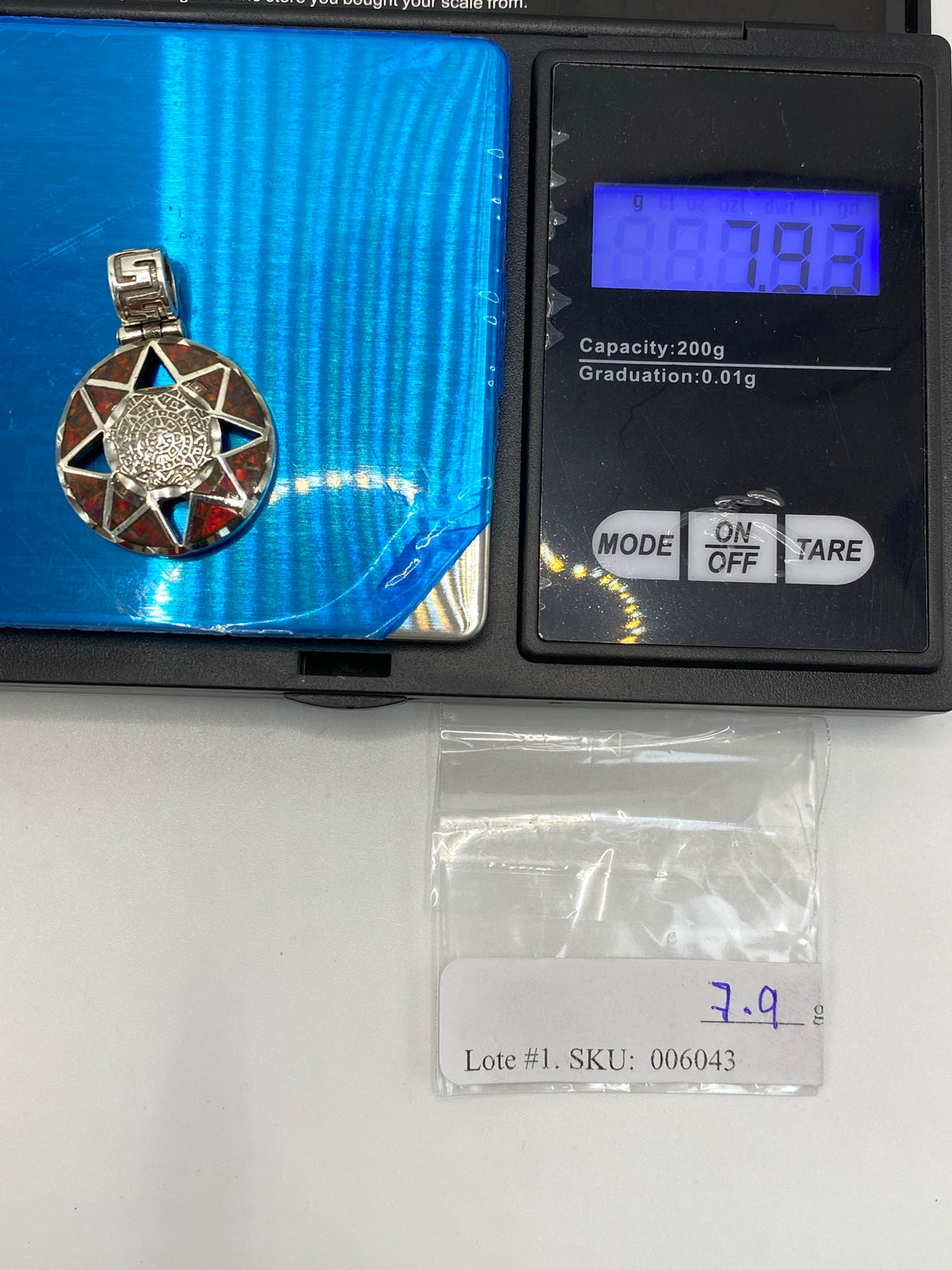 Dije Plata 950 Ópalo de Fuego Prehispánico — Taxco — foto 6