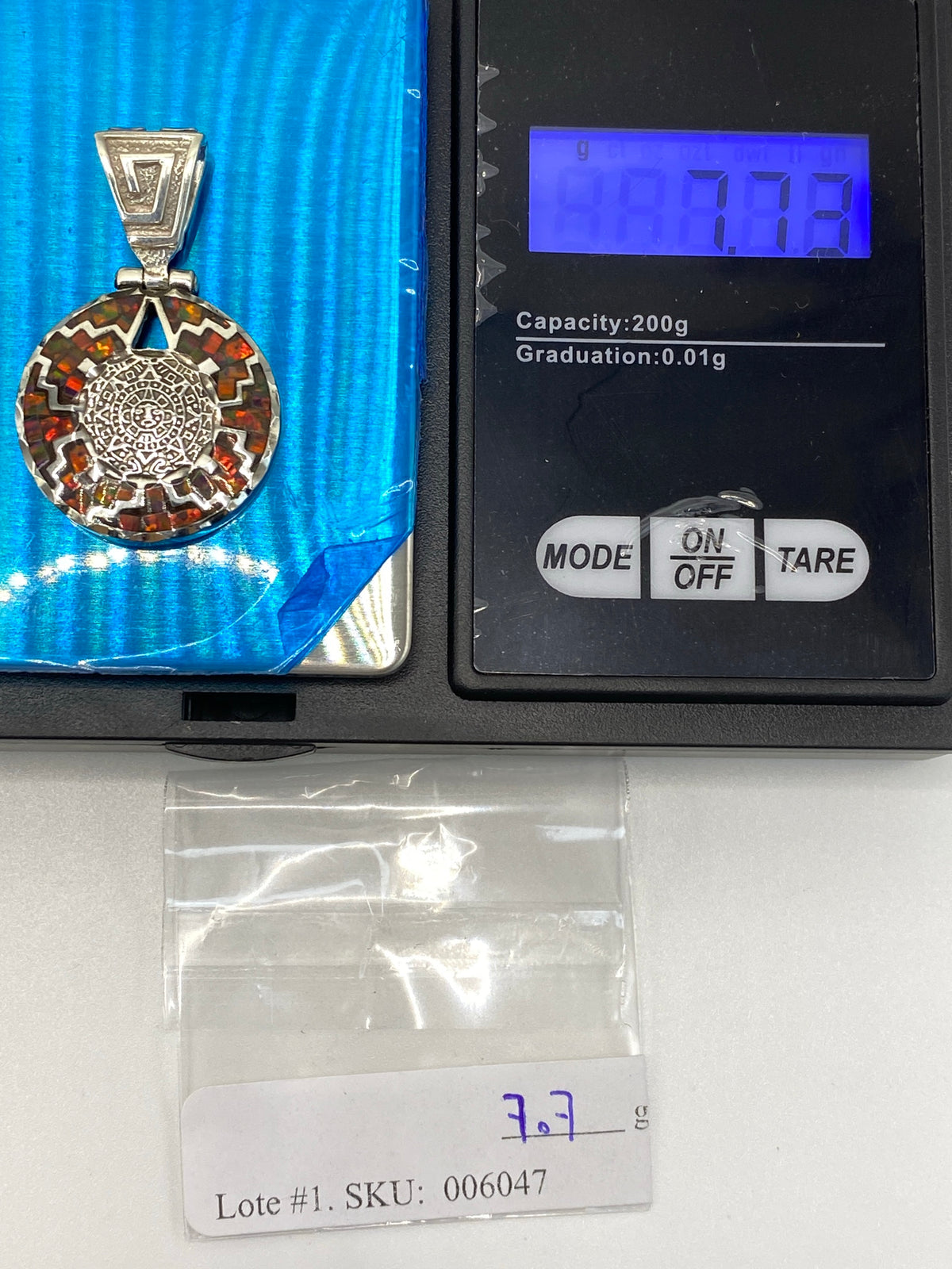 Dije Plata 950 Ópalo de Fuego — Cosmos Prehispánico Taxco — foto 6