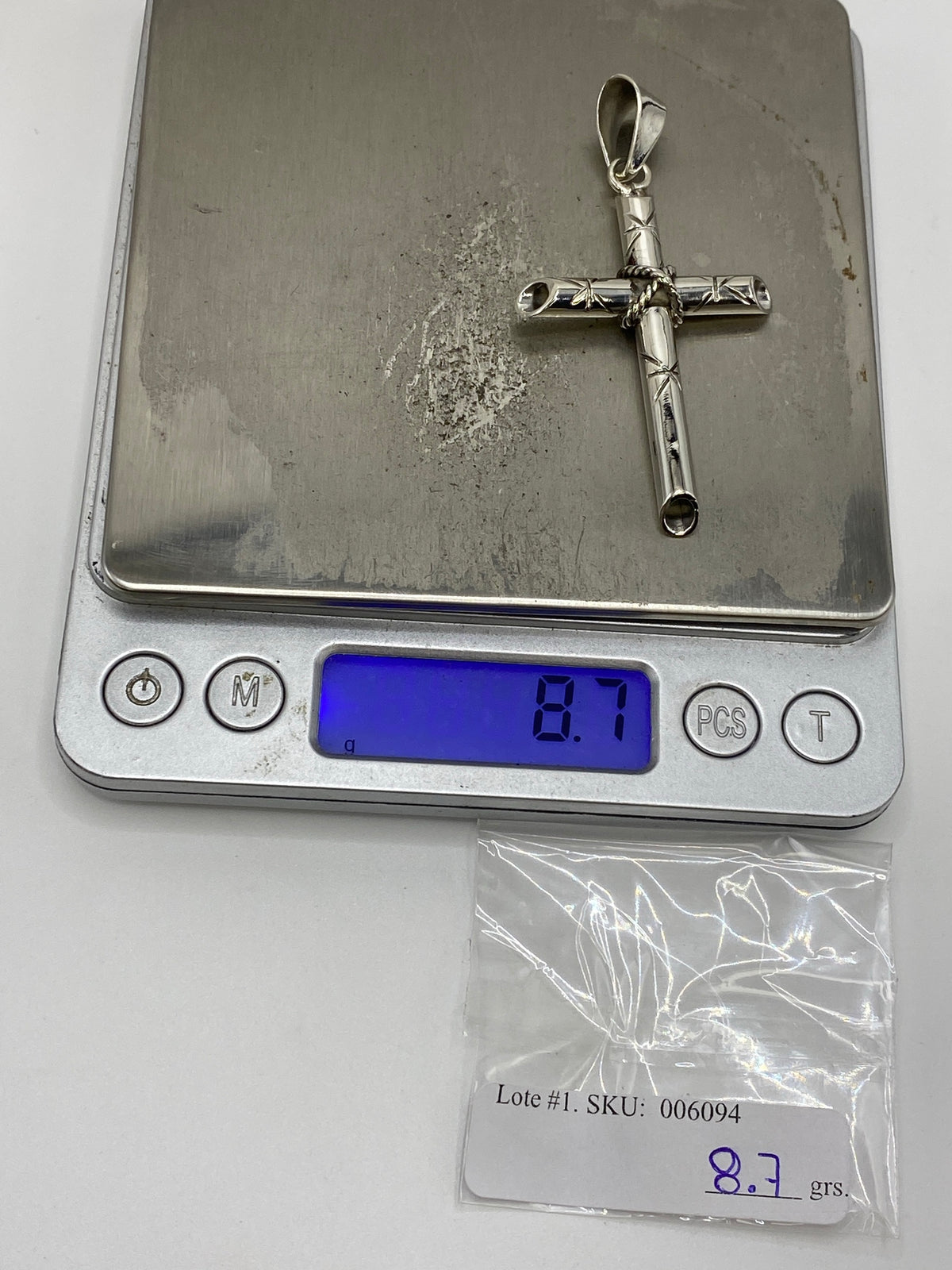 Dije Cruz de Plata 925 — Taxco Hecho a Mano — foto 6