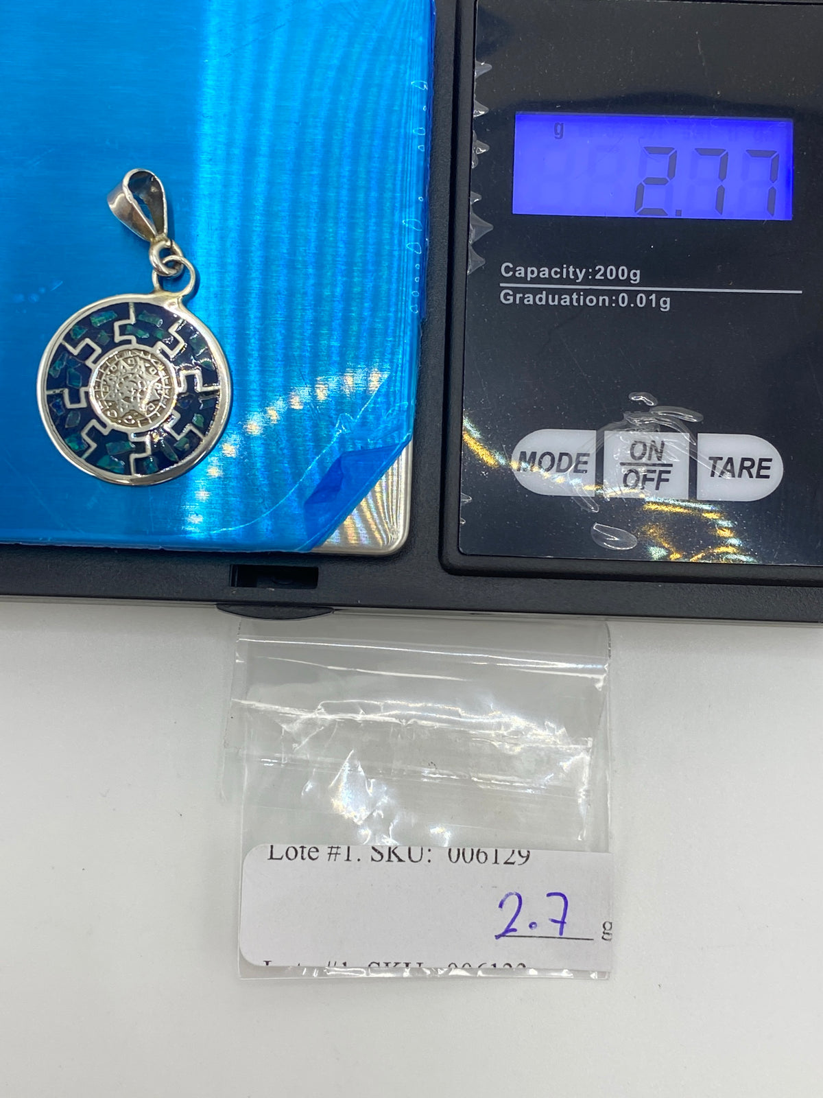 Dije Plata Calendario Azteca Ópalo de Fuego — Taxco 925 — foto 6