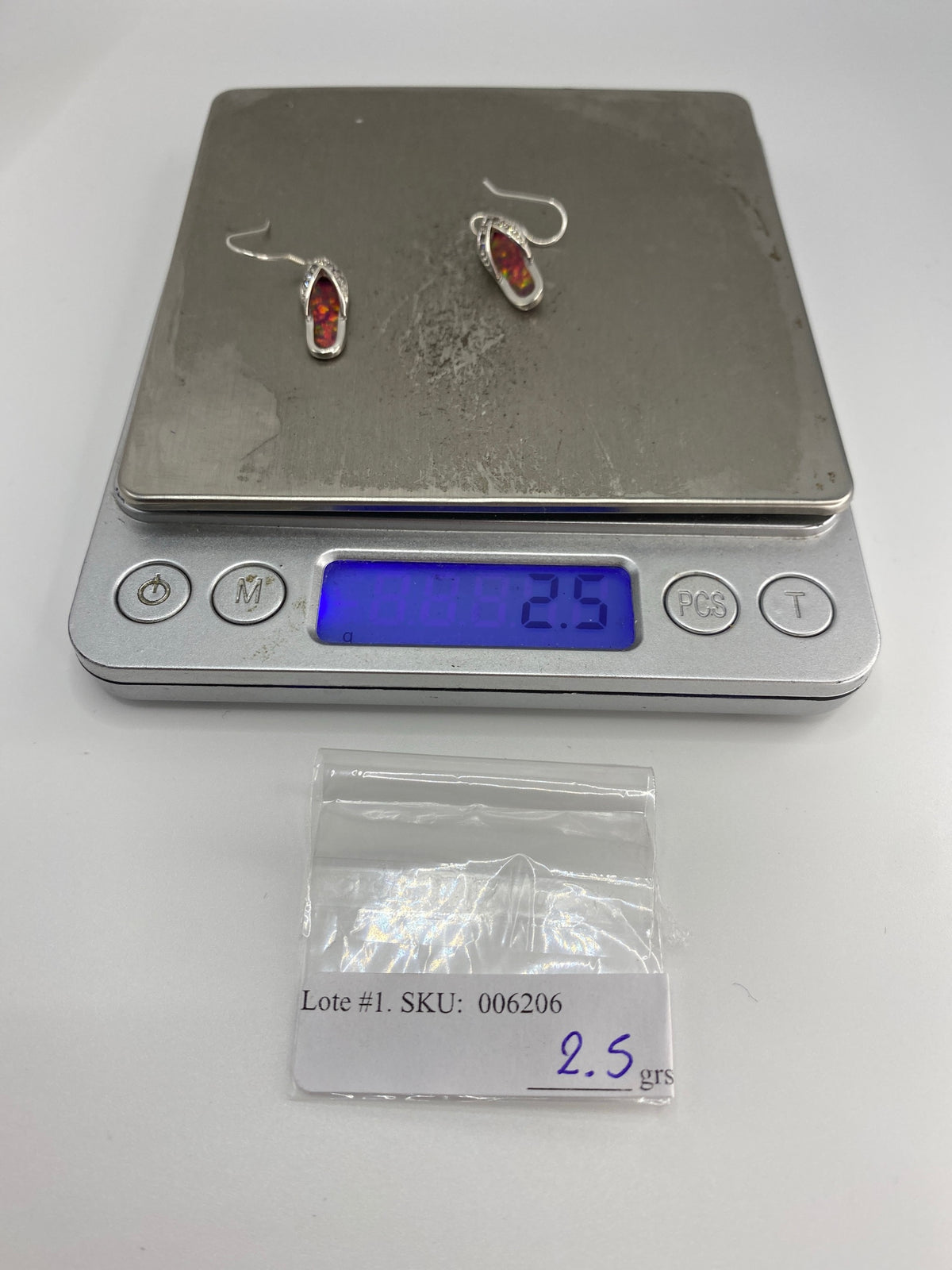 Aretes Plata Opalo de Fuego Rosa — Taxco 925 — foto 6