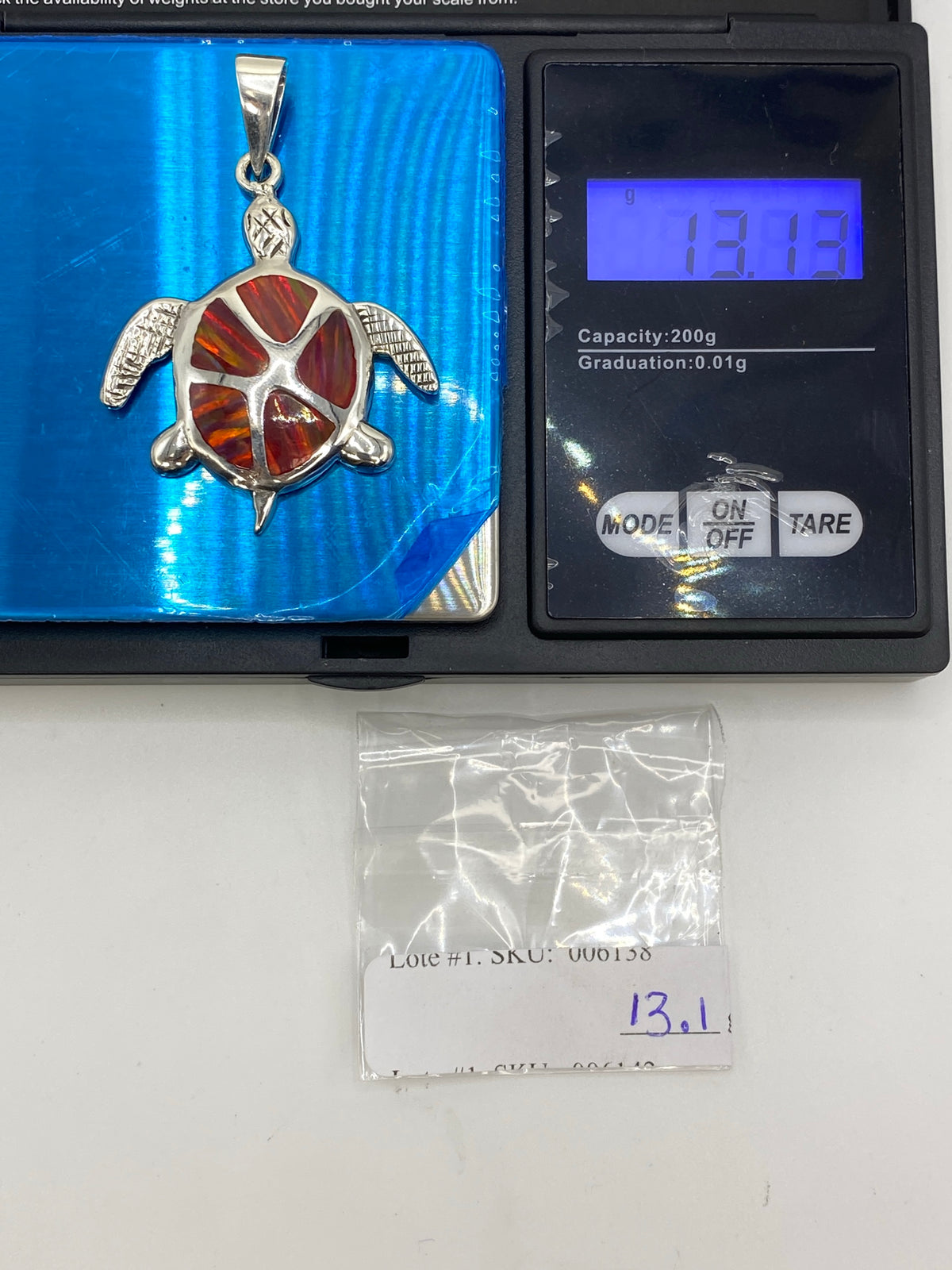 Dije Tortuga Plata 950 con Ópalo de Fuego — Taxco — foto 6